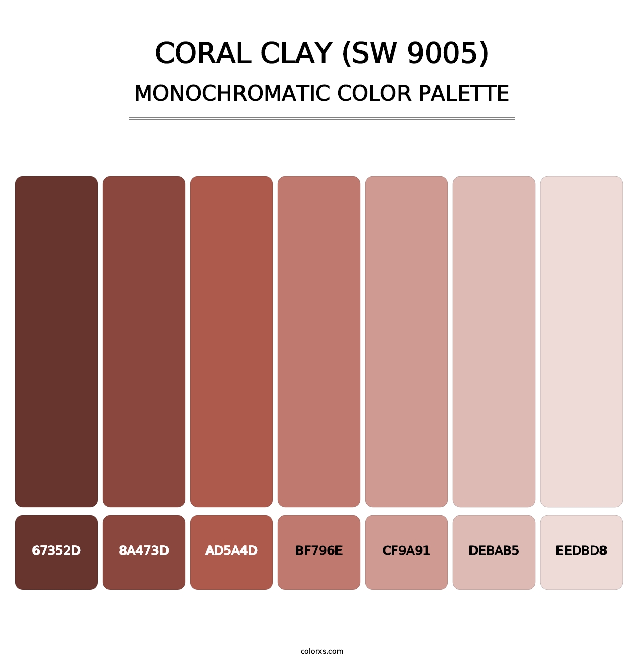 Coral Clay (SW 9005) - Monochromatic Color Palette