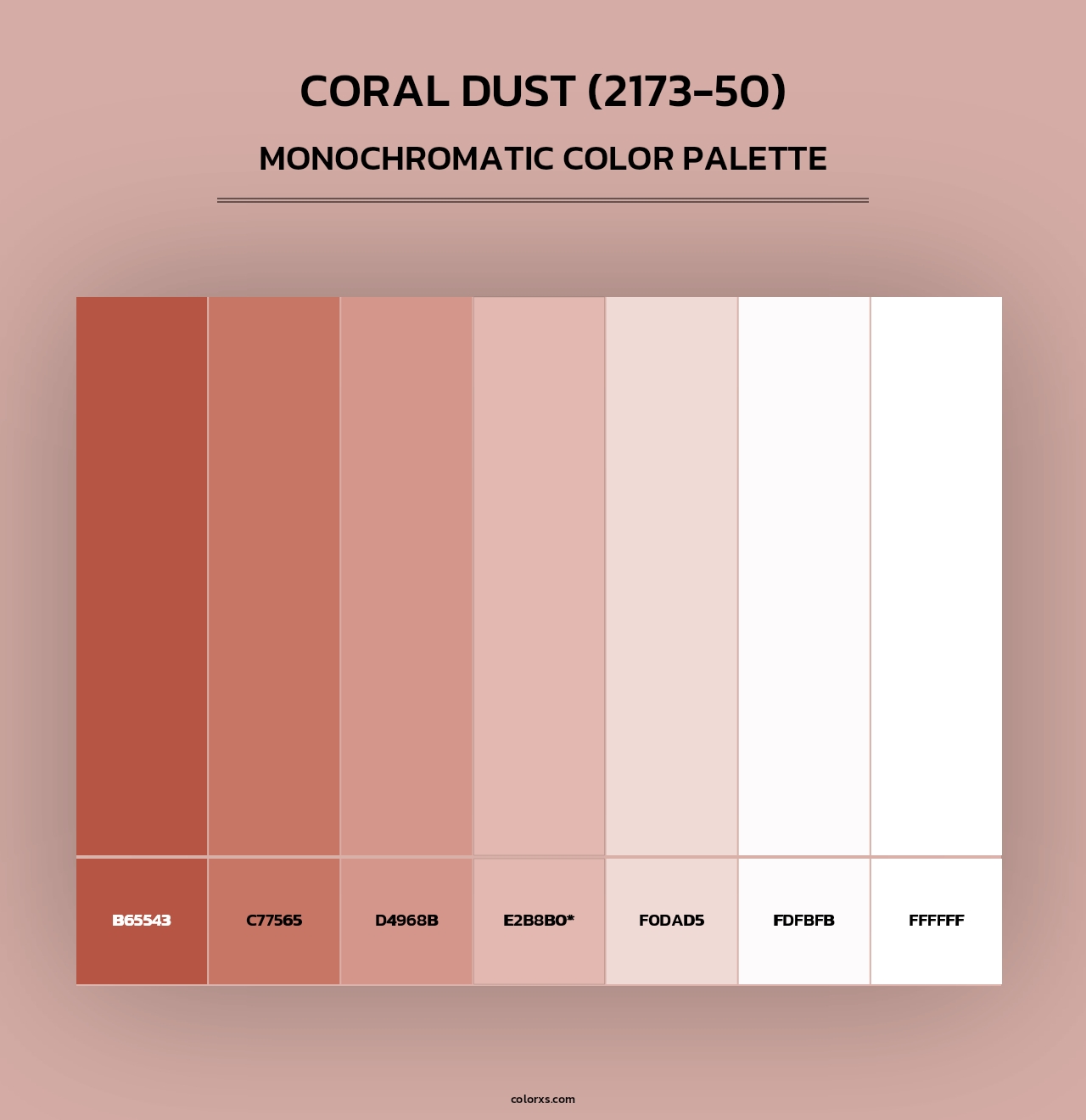 Coral Dust (2173-50) - Monochromatic Color Palette