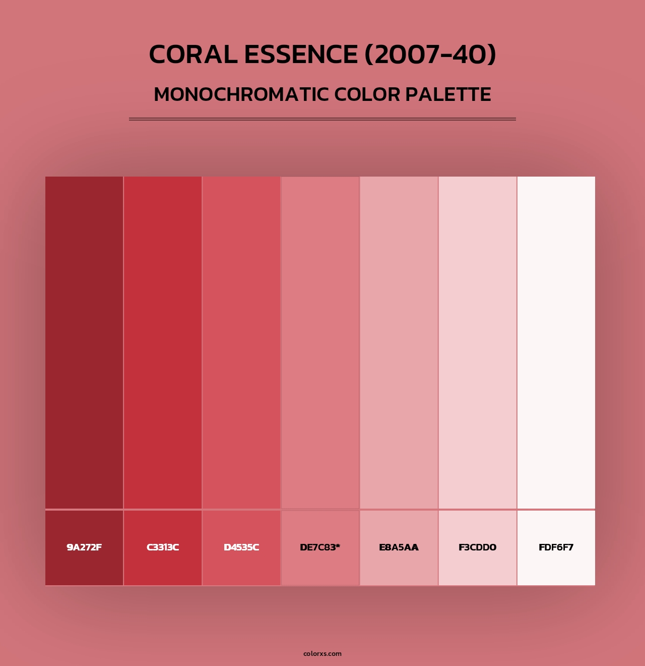 Coral Essence (2007-40) - Monochromatic Color Palette