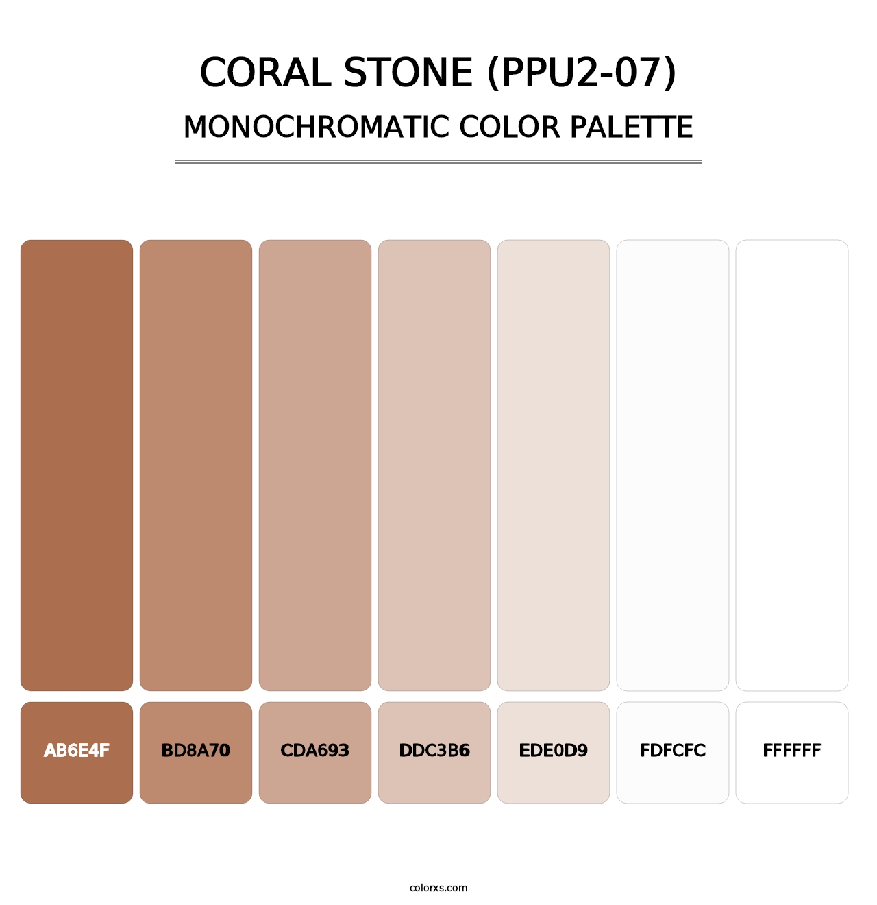 Coral Stone (PPU2-07) - Monochromatic Color Palette
