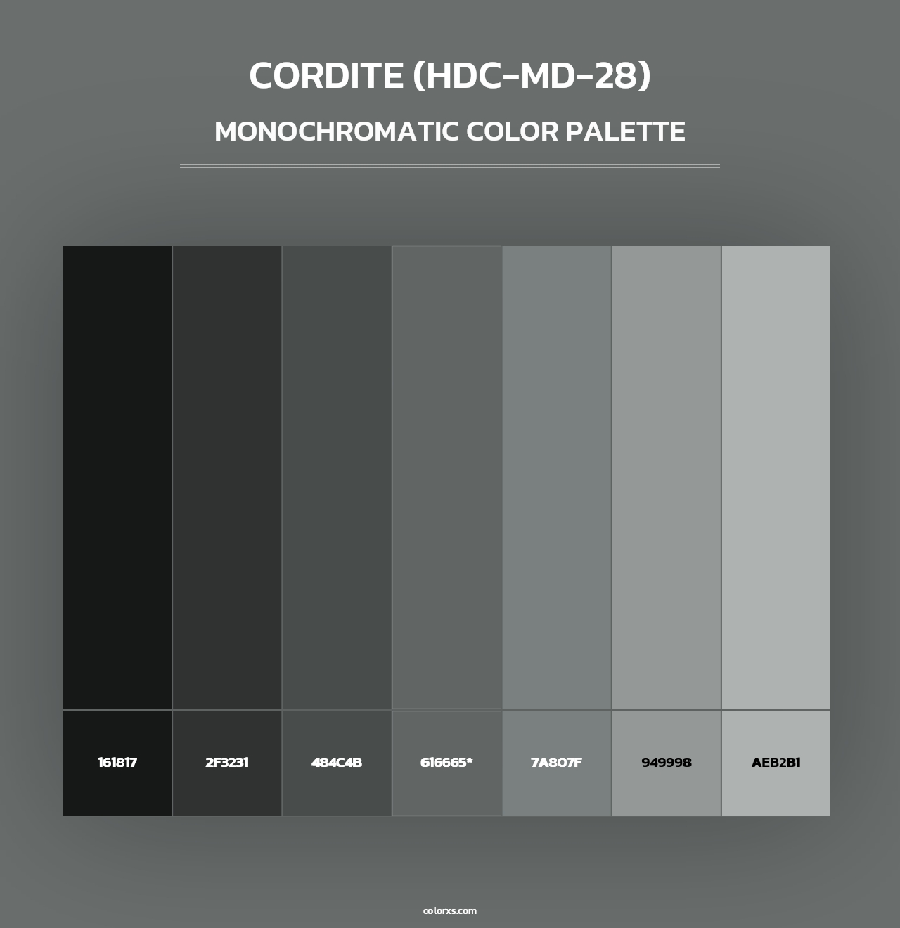 Cordite (HDC-MD-28) - Monochromatic Color Palette