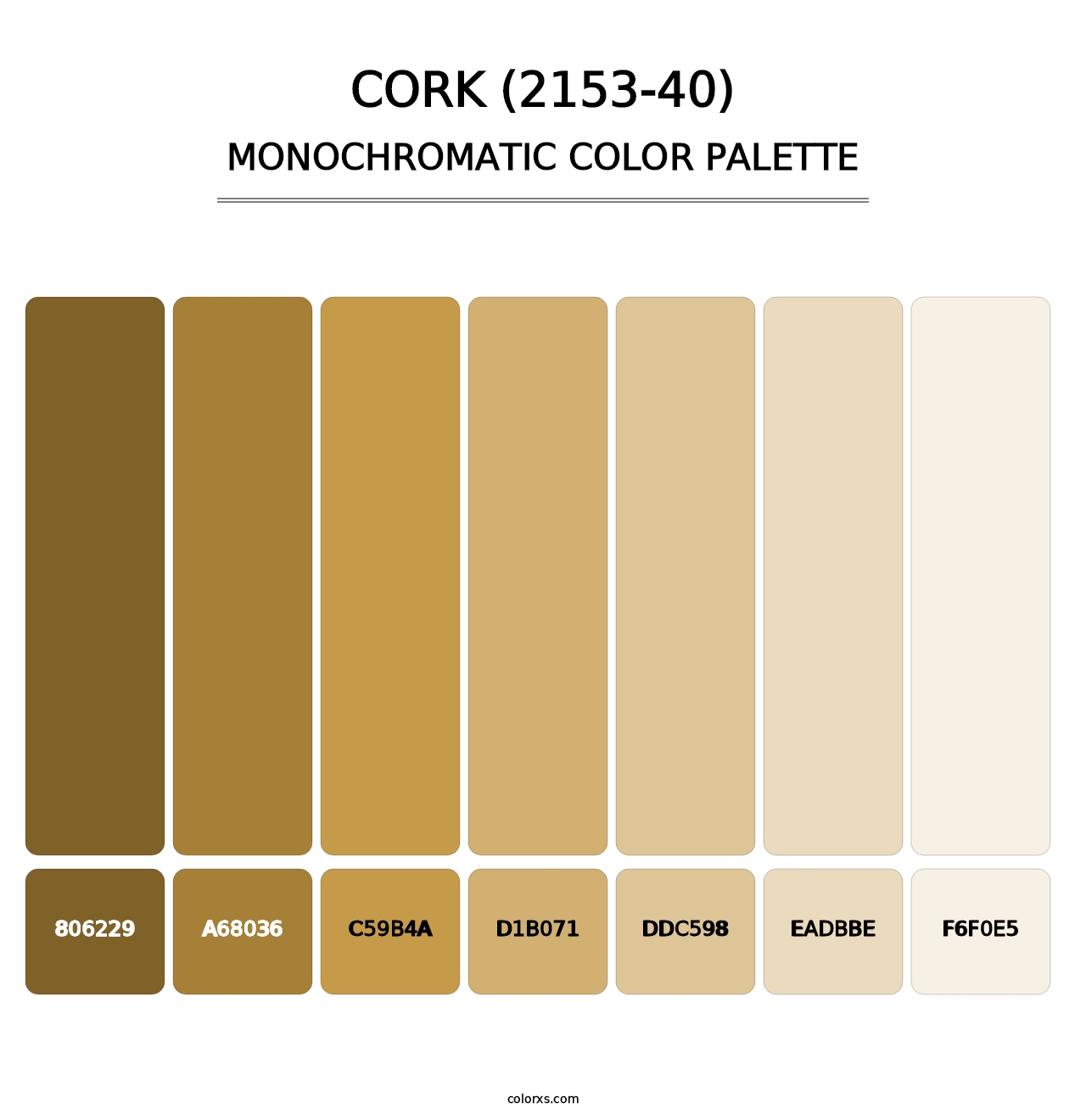 Cork (2153-40) - Monochromatic Color Palette
