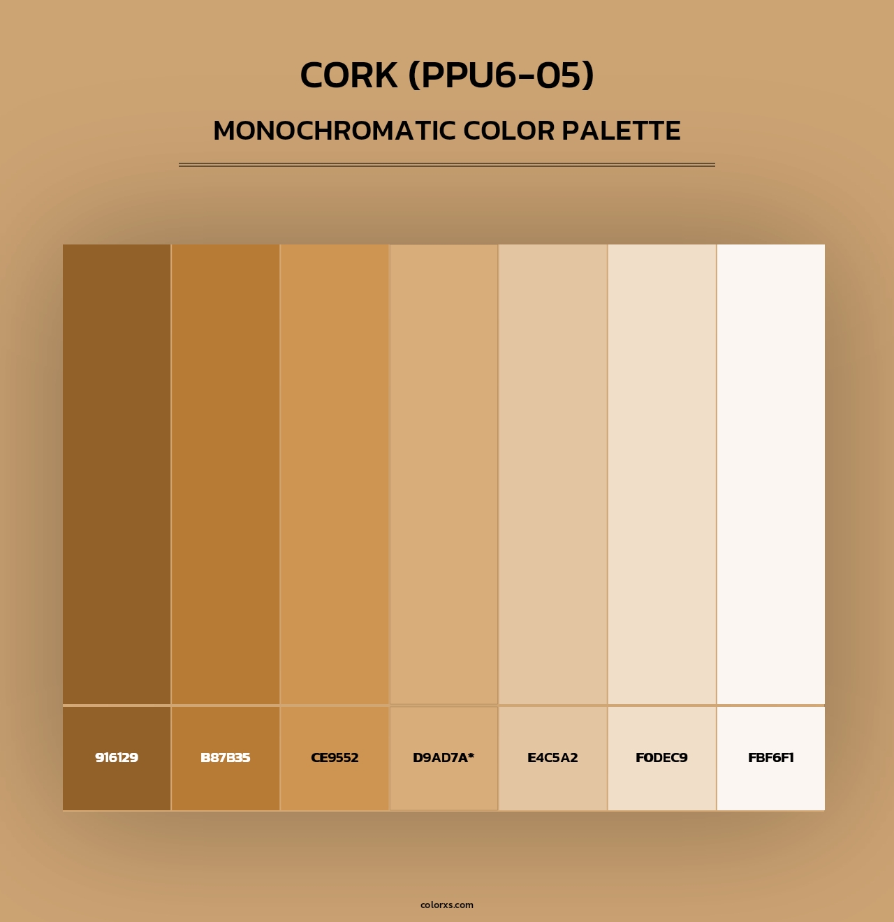 Cork (PPU6-05) - Monochromatic Color Palette