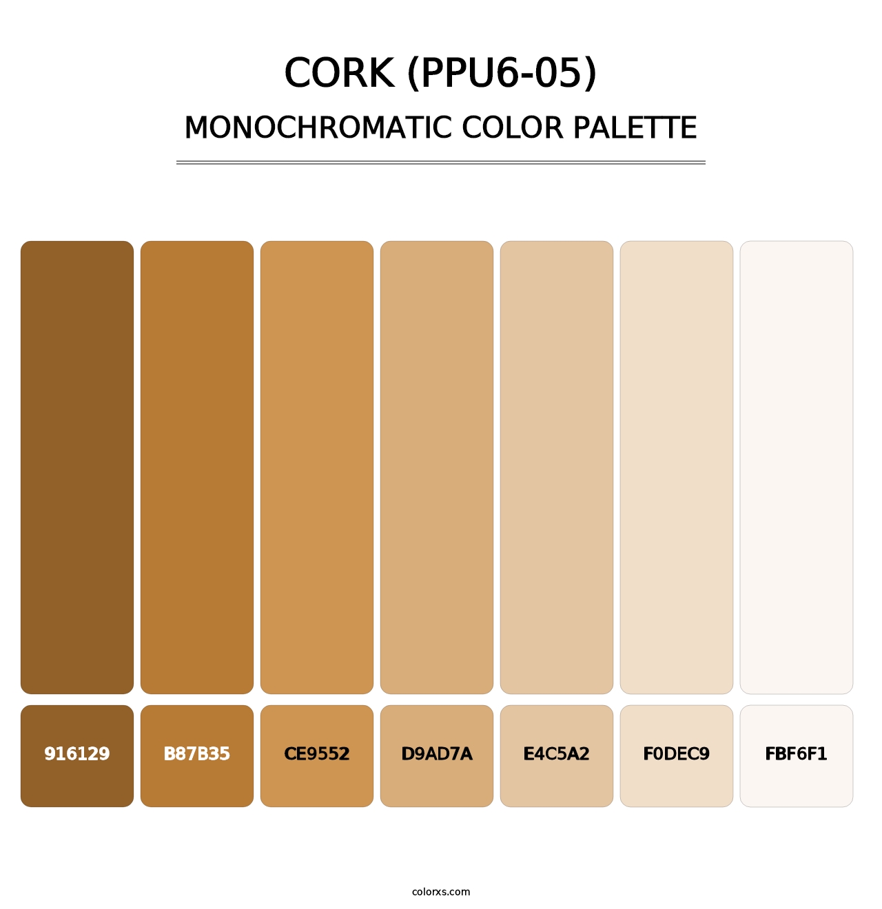 Cork (PPU6-05) - Monochromatic Color Palette