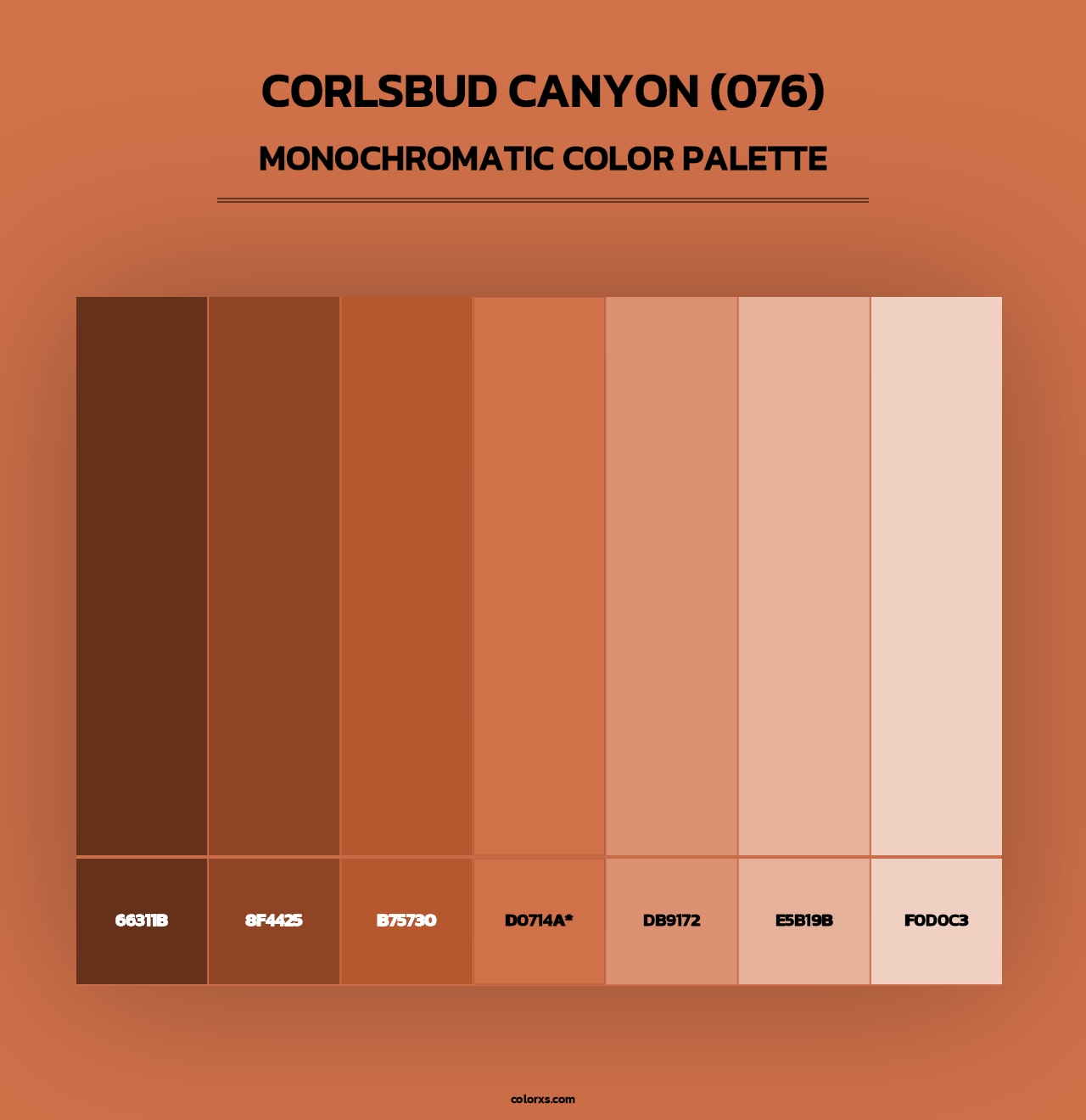 Corlsbud Canyon (076) - Monochromatic Color Palette