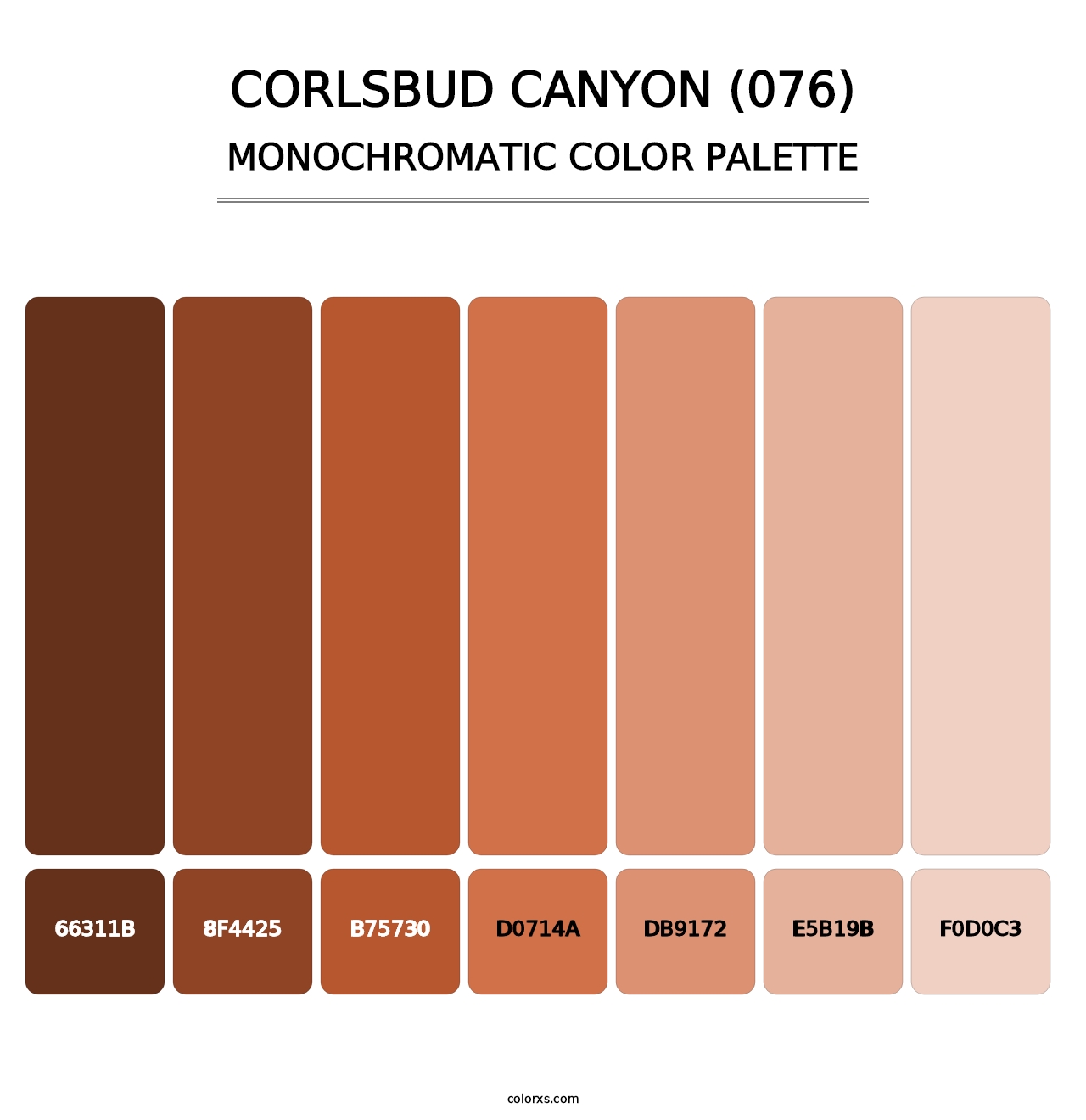Corlsbud Canyon (076) - Monochromatic Color Palette