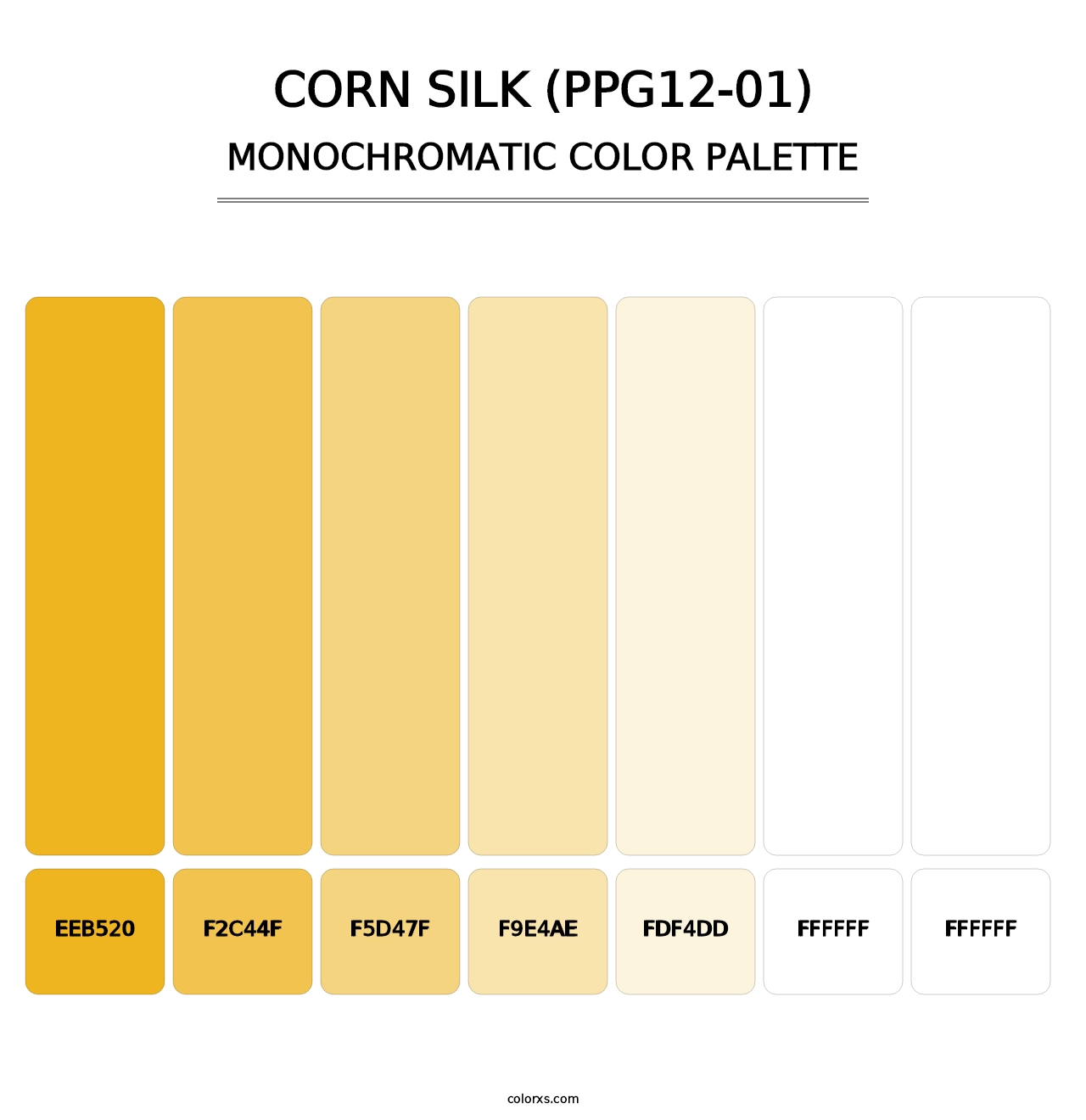 Corn Silk (PPG12-01) - Monochromatic Color Palette