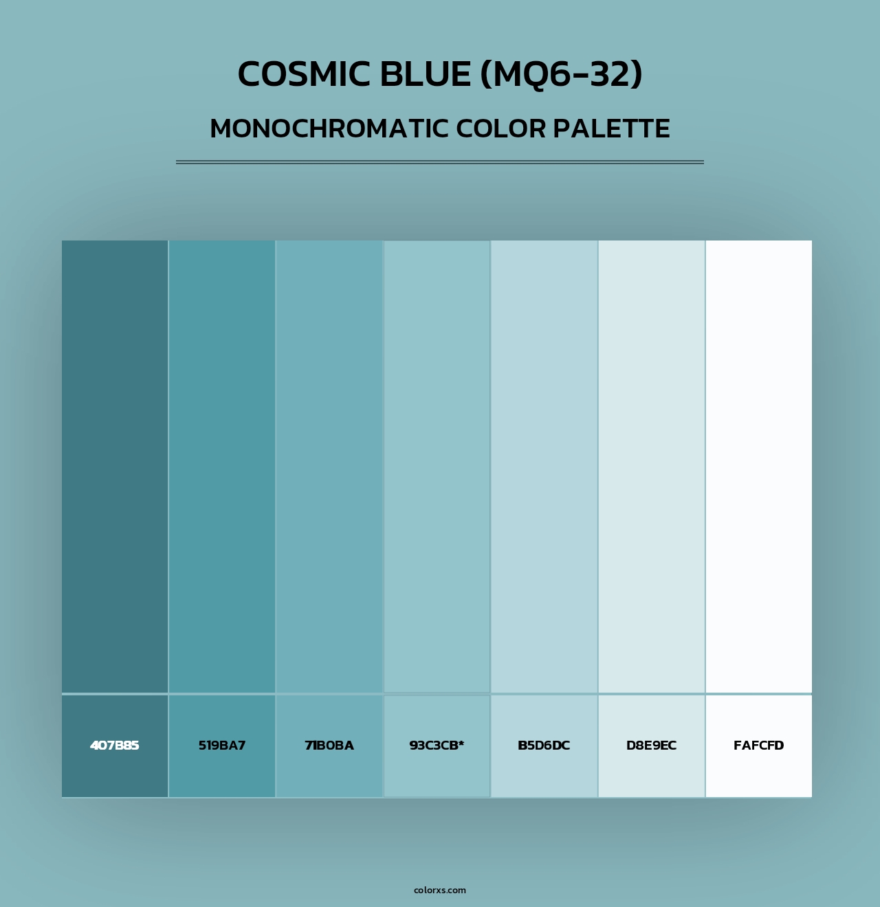 Cosmic Blue (MQ6-32) - Monochromatic Color Palette