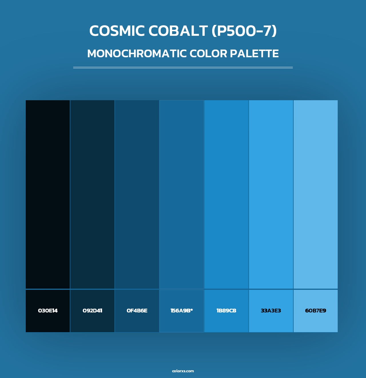 Cosmic Cobalt (P500-7) - Monochromatic Color Palette