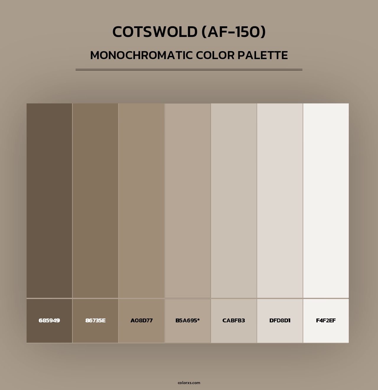 Cotswold (AF-150) - Monochromatic Color Palette