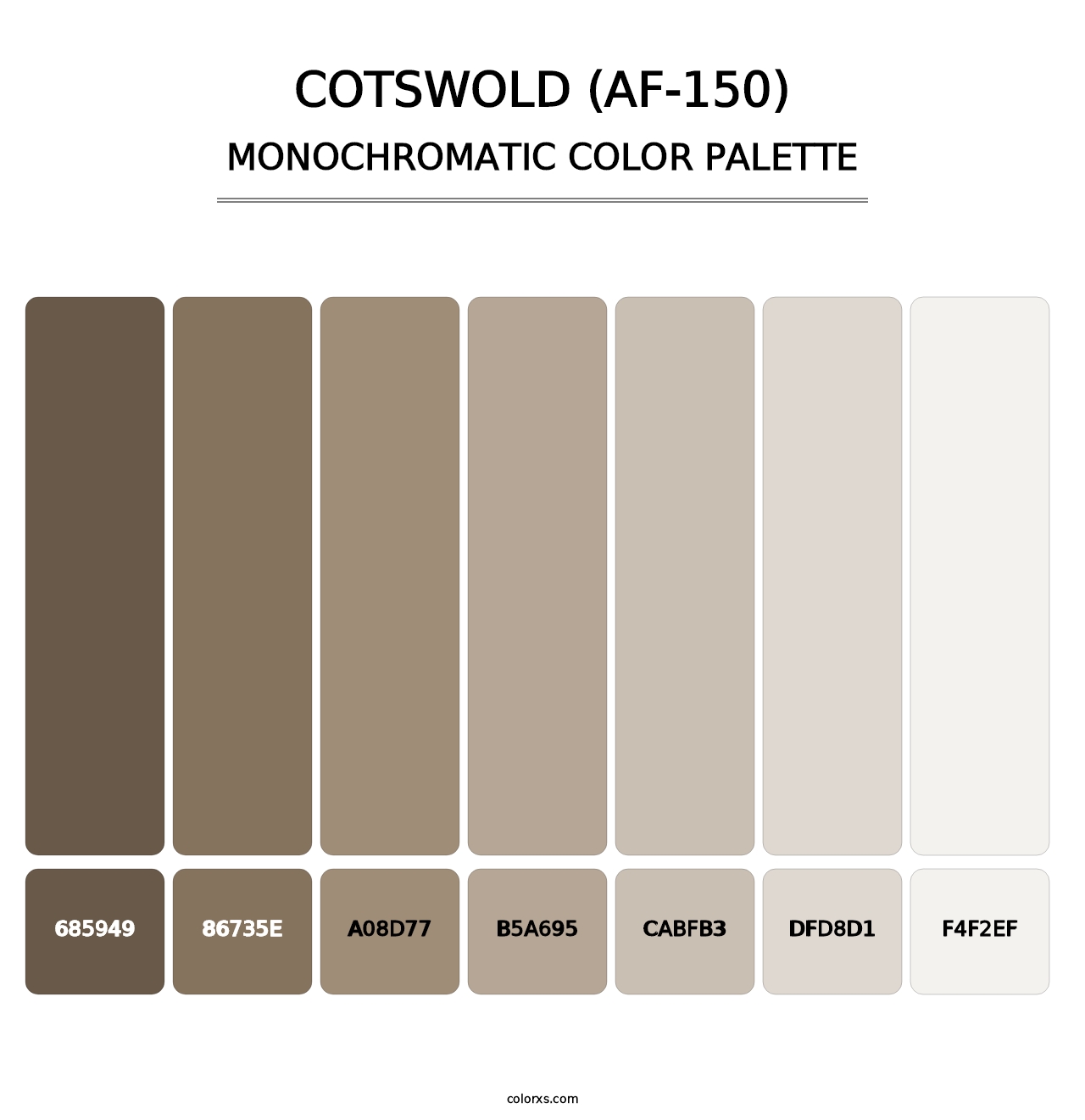 Cotswold (AF-150) - Monochromatic Color Palette