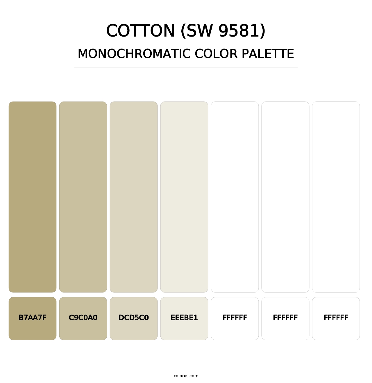 Cotton (SW 9581) - Monochromatic Color Palette