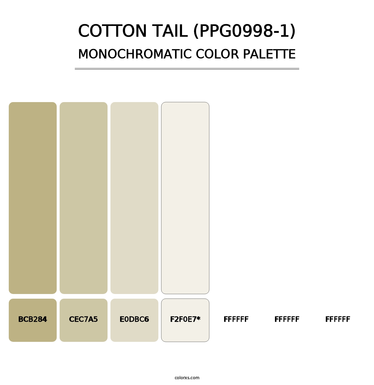 Cotton Tail (PPG0998-1) - Monochromatic Color Palette