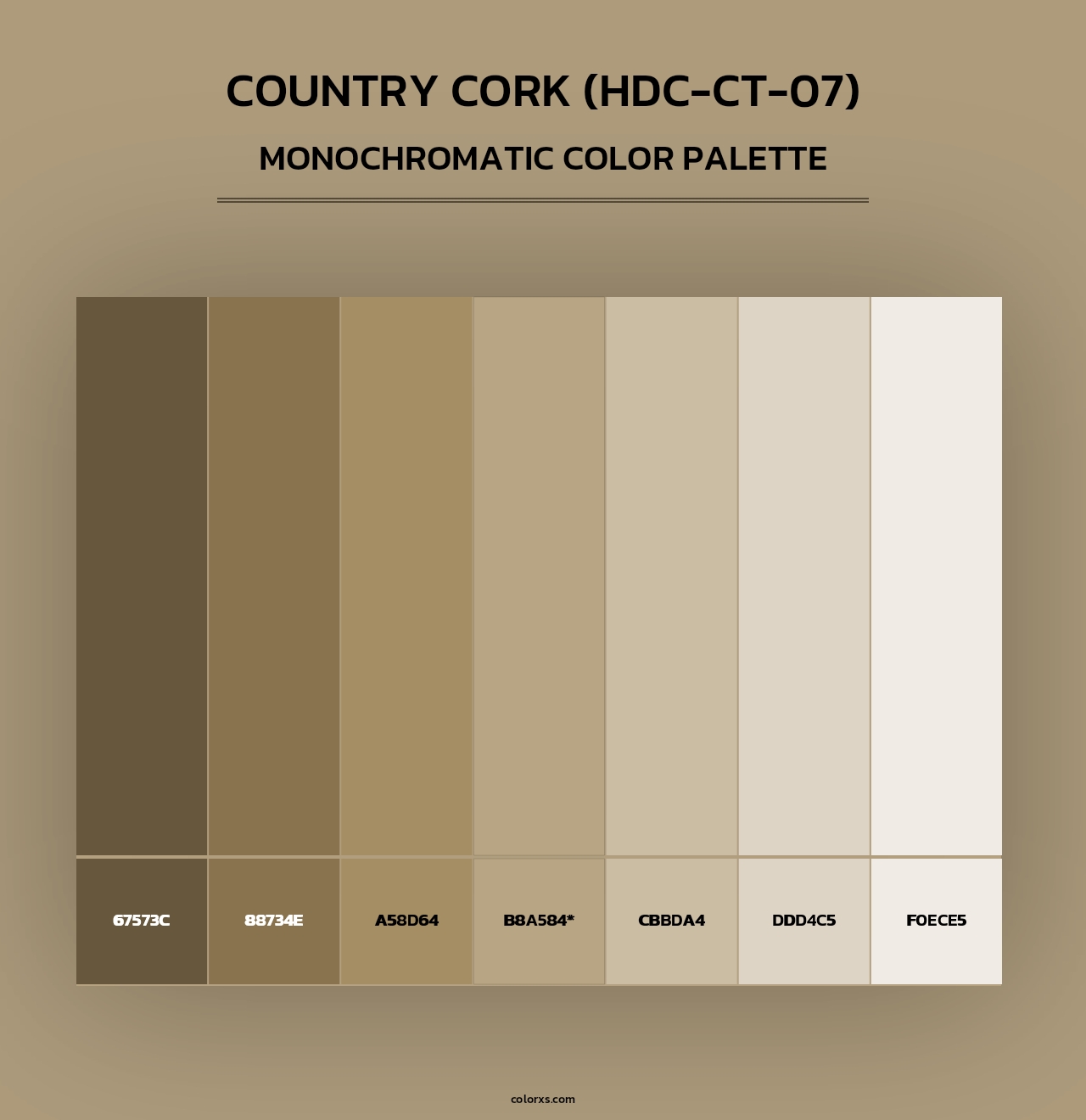 Country Cork (HDC-CT-07) - Monochromatic Color Palette
