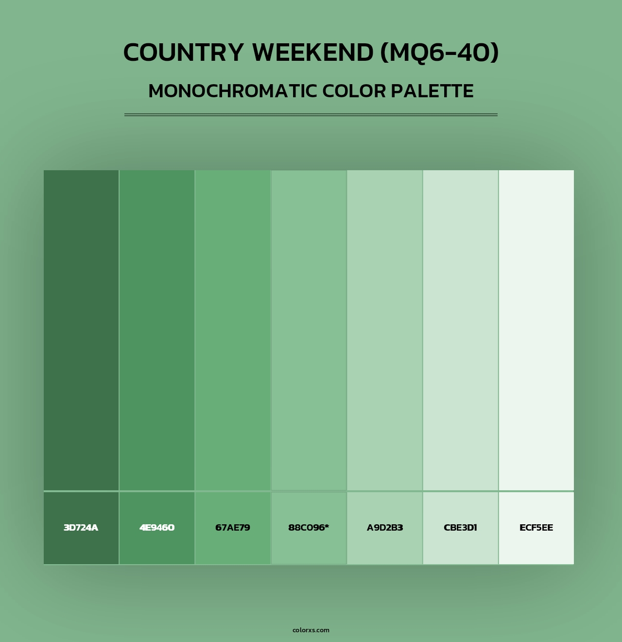 Country Weekend (MQ6-40) - Monochromatic Color Palette