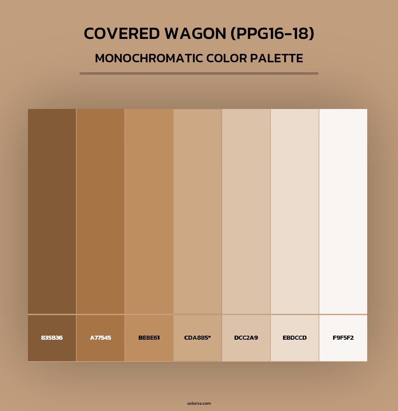 Covered Wagon (PPG16-18) - Monochromatic Color Palette