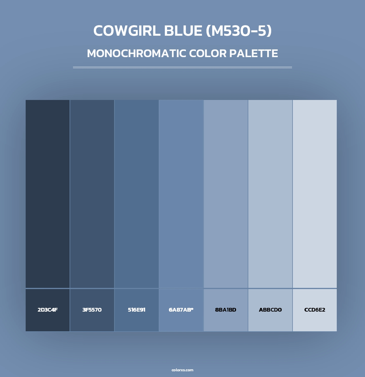 Cowgirl Blue (M530-5) - Monochromatic Color Palette