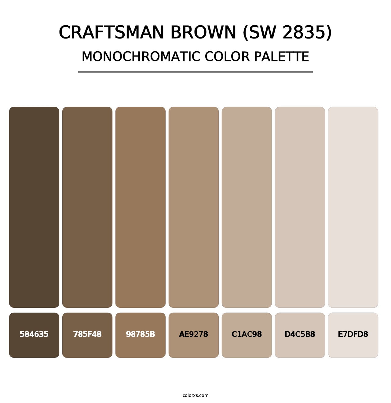Craftsman Brown (SW 2835) - Monochromatic Color Palette
