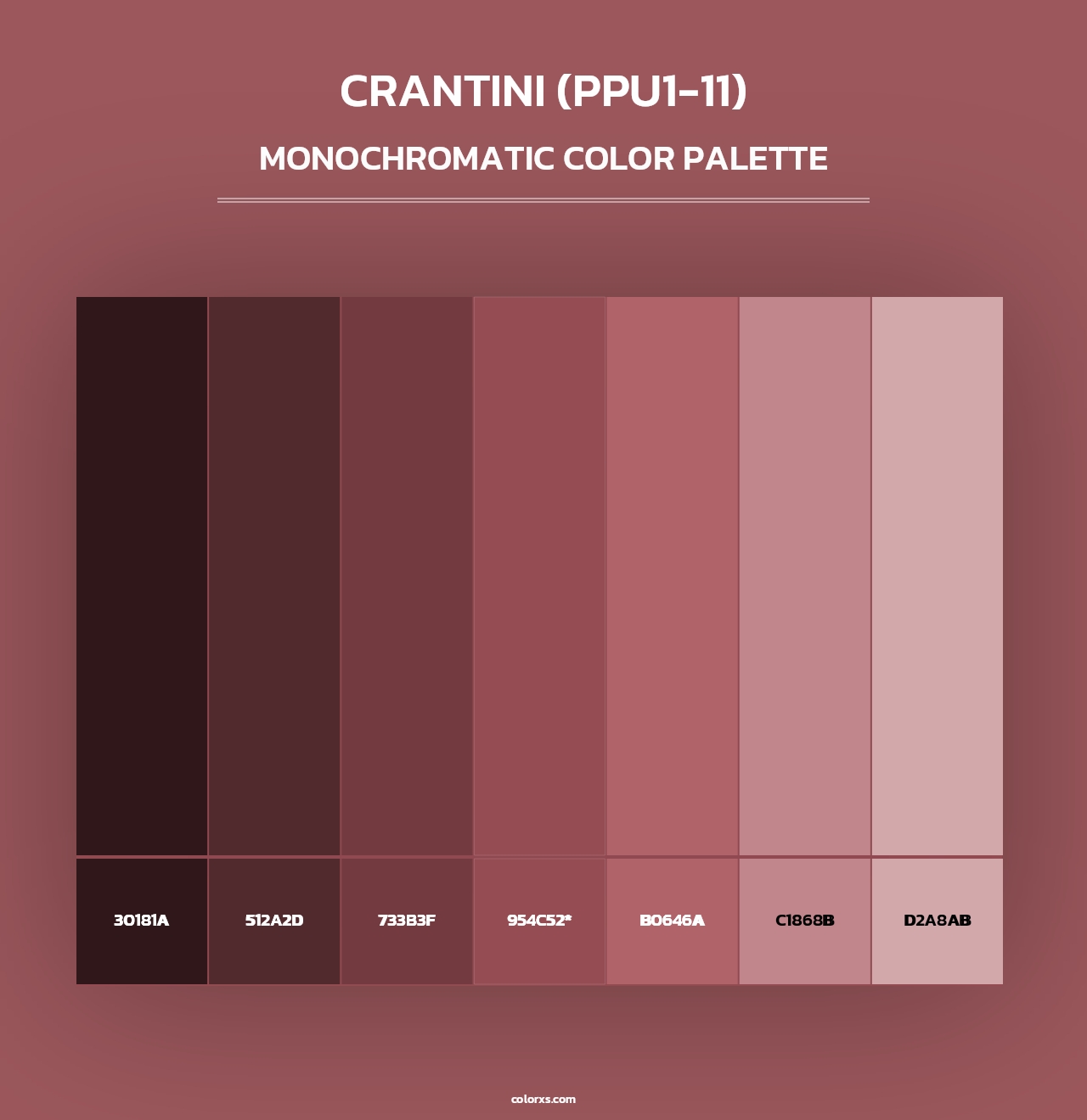Crantini (PPU1-11) - Monochromatic Color Palette