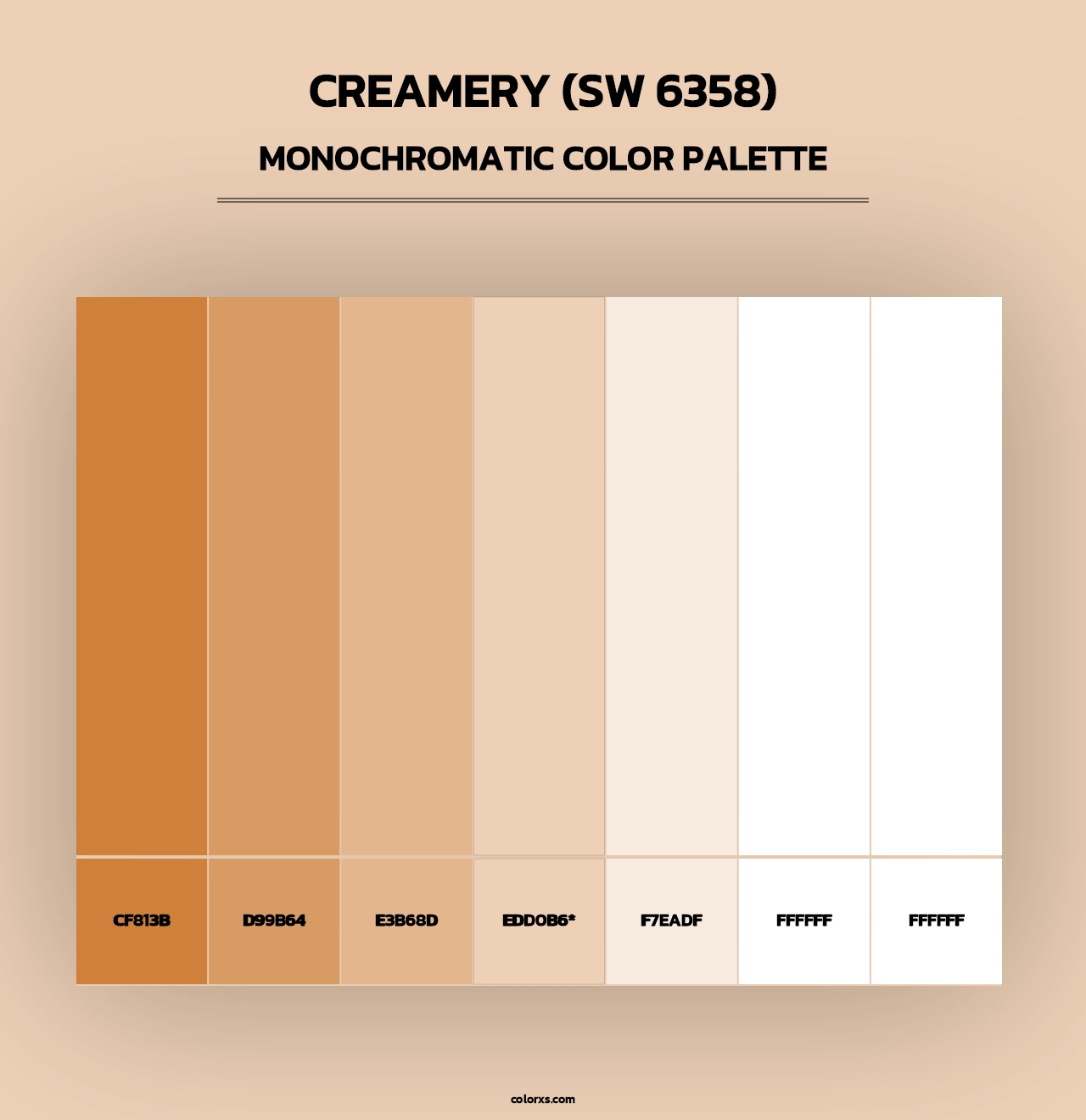 Creamery (SW 6358) - Monochromatic Color Palette
