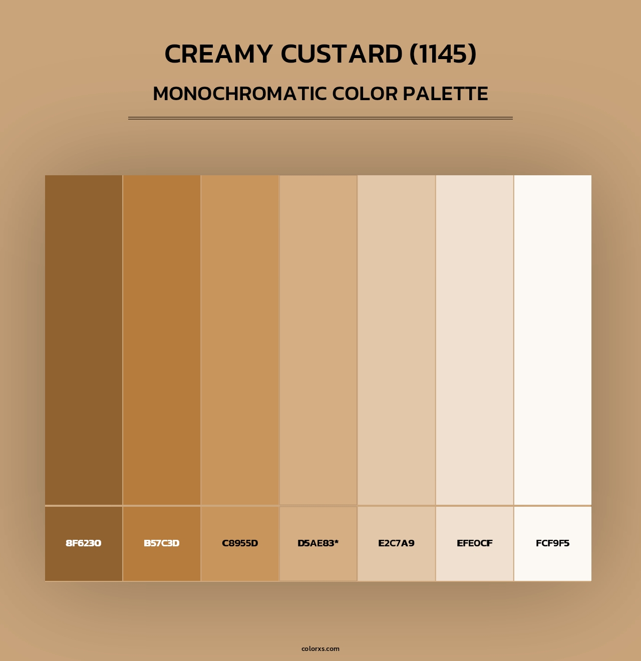 Creamy Custard (1145) - Monochromatic Color Palette