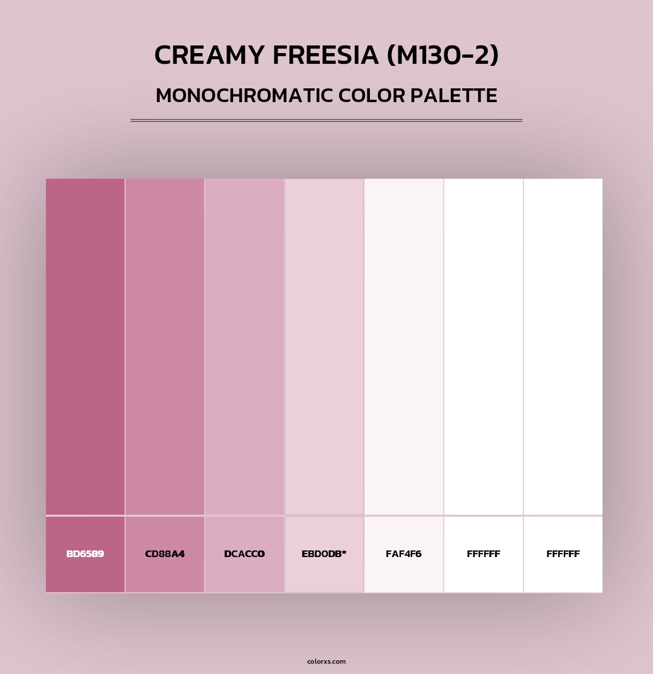 Creamy Freesia (M130-2) - Monochromatic Color Palette