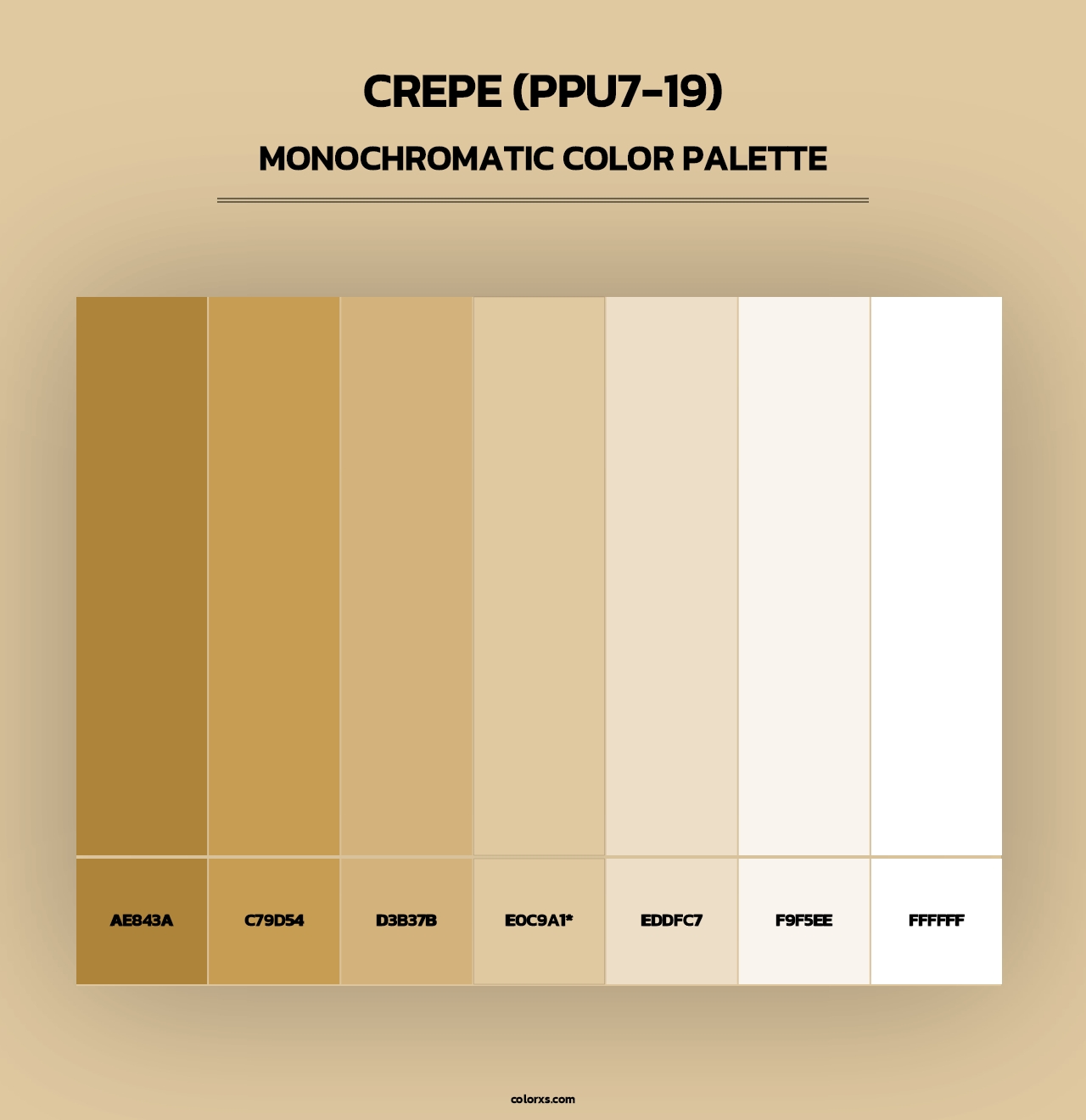 Crepe (PPU7-19) - Monochromatic Color Palette