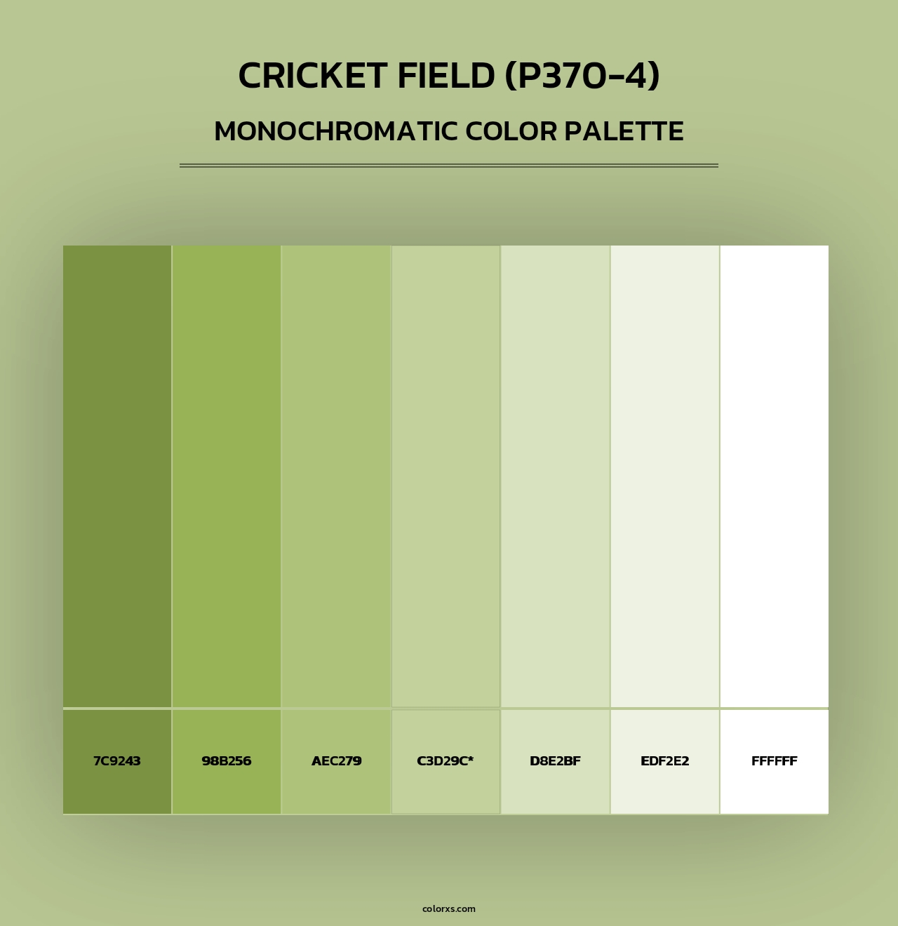Cricket Field (P370-4) - Monochromatic Color Palette