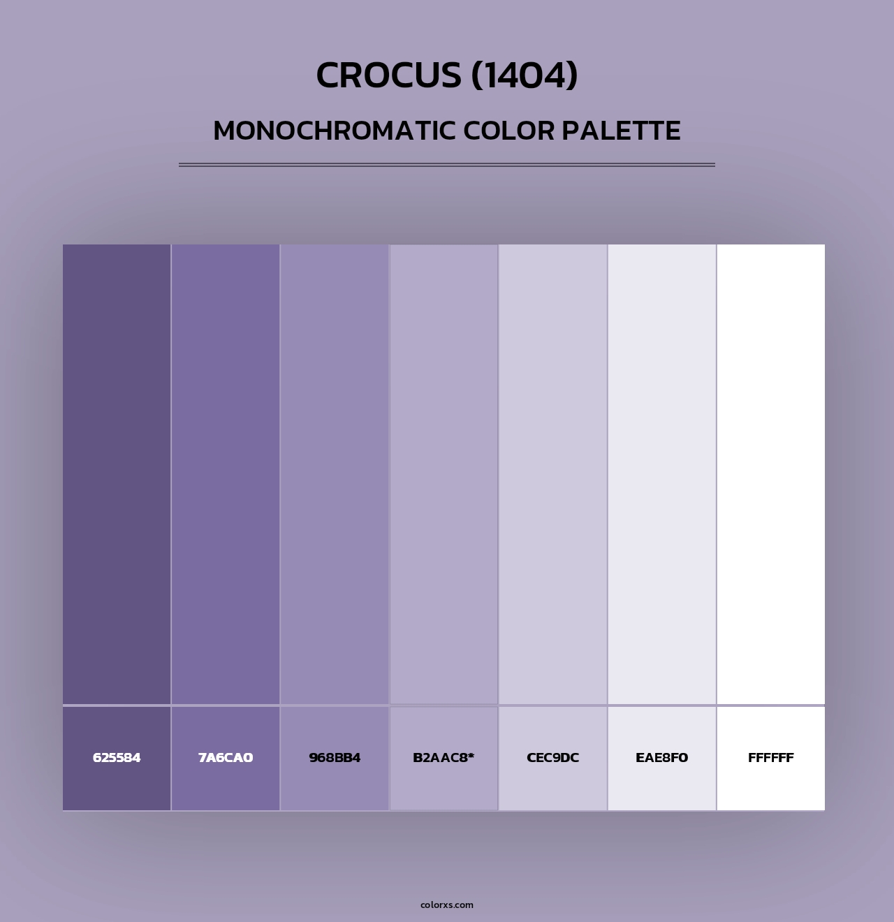 Crocus (1404) - Monochromatic Color Palette