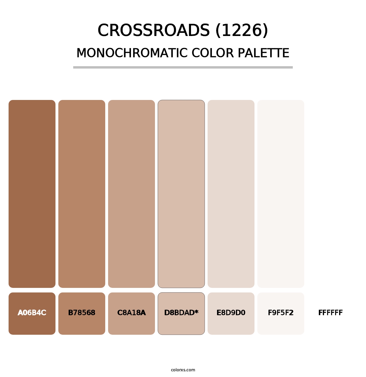 Crossroads (1226) - Monochromatic Color Palette