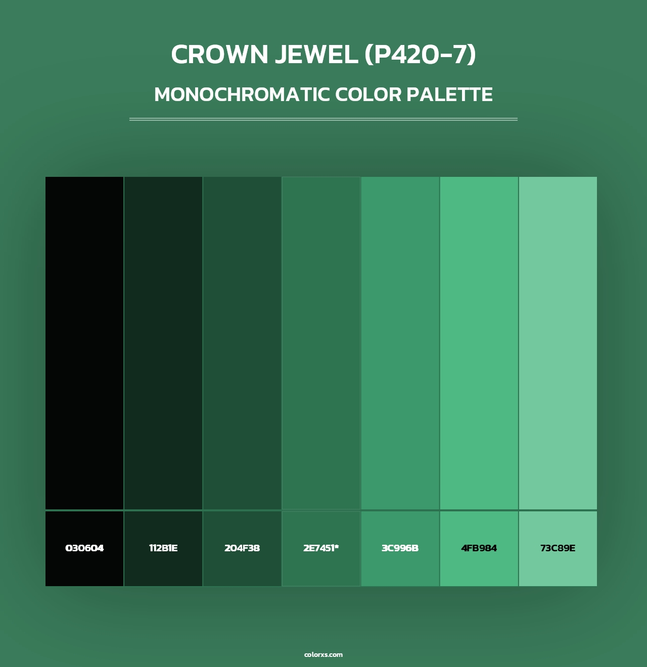 Crown Jewel (P420-7) - Monochromatic Color Palette