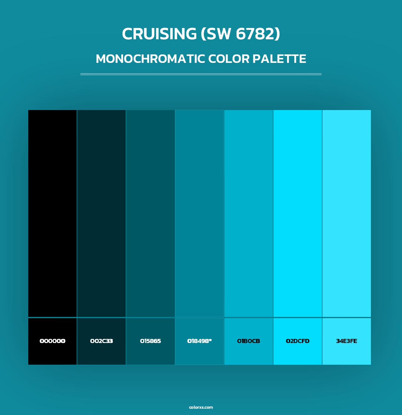Cruising (SW 6782) - Monochromatic Color Palette