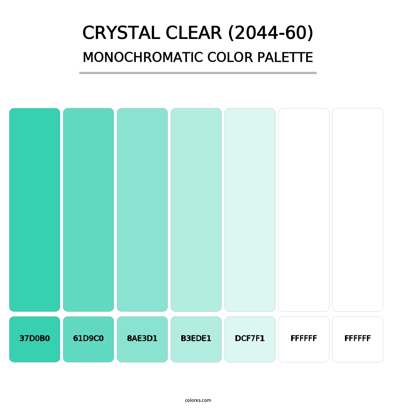 Crystal Clear (2044-60) - Monochromatic Color Palette
