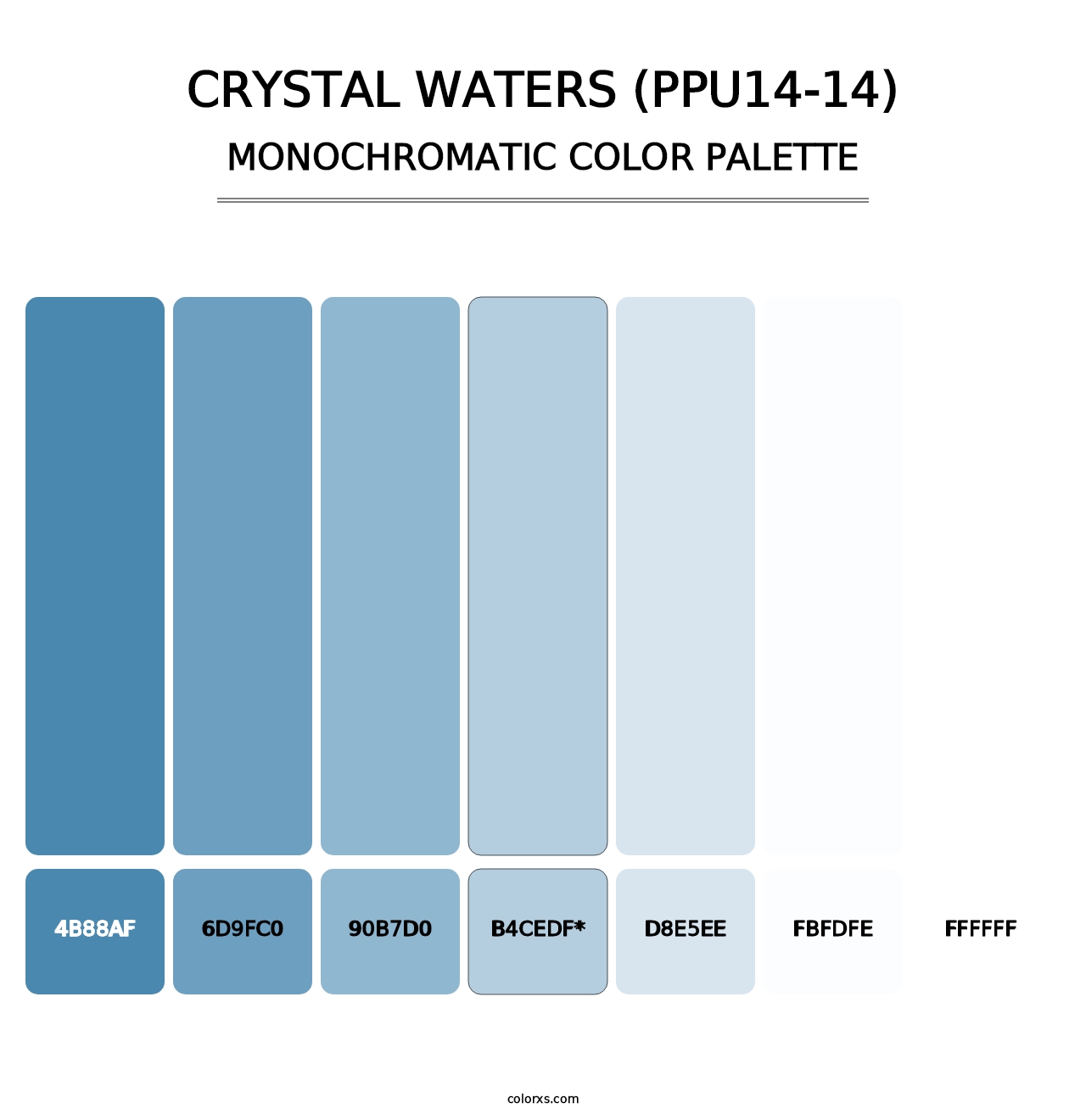 Crystal Waters (PPU14-14) - Monochromatic Color Palette