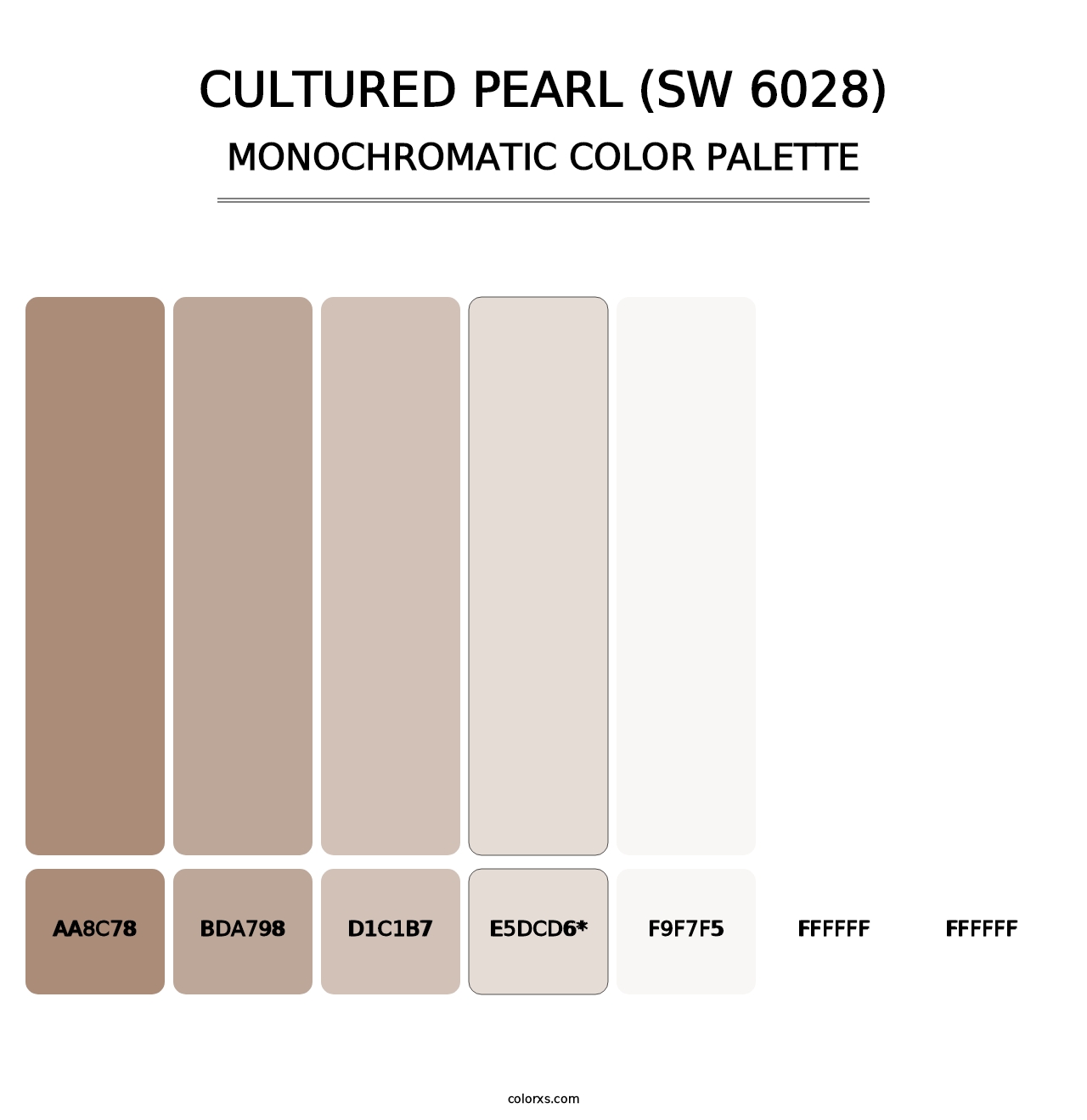 Cultured Pearl (SW 6028) - Monochromatic Color Palette