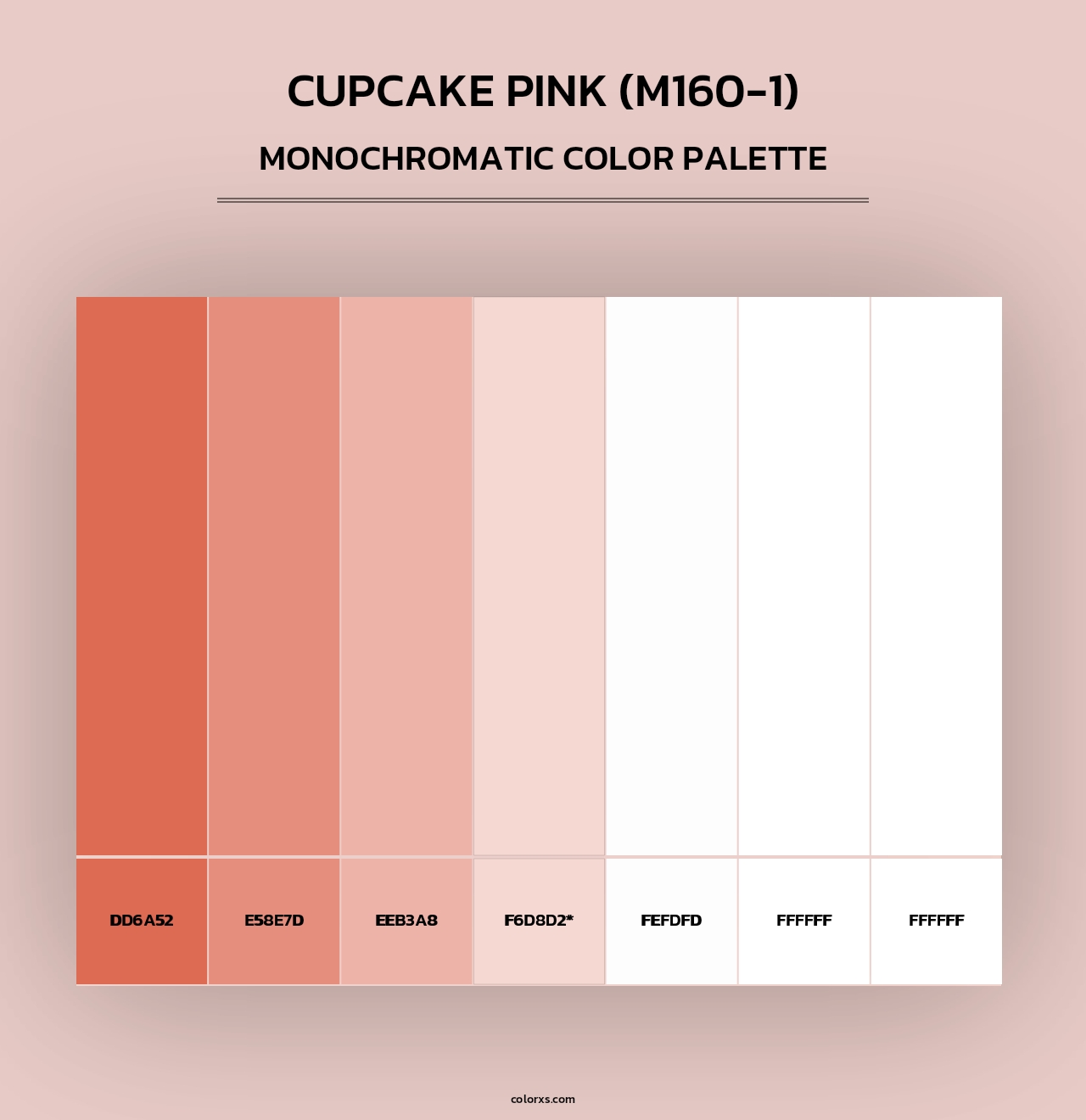 Cupcake Pink (M160-1) - Monochromatic Color Palette