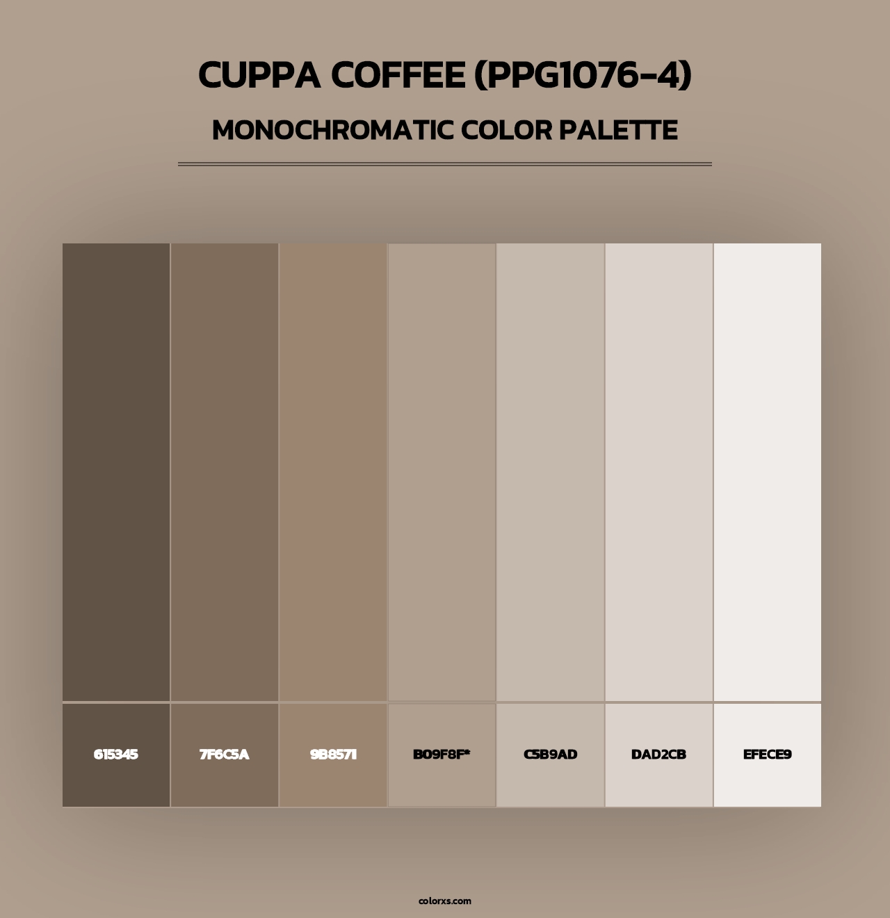 Cuppa Coffee (PPG1076-4) - Monochromatic Color Palette