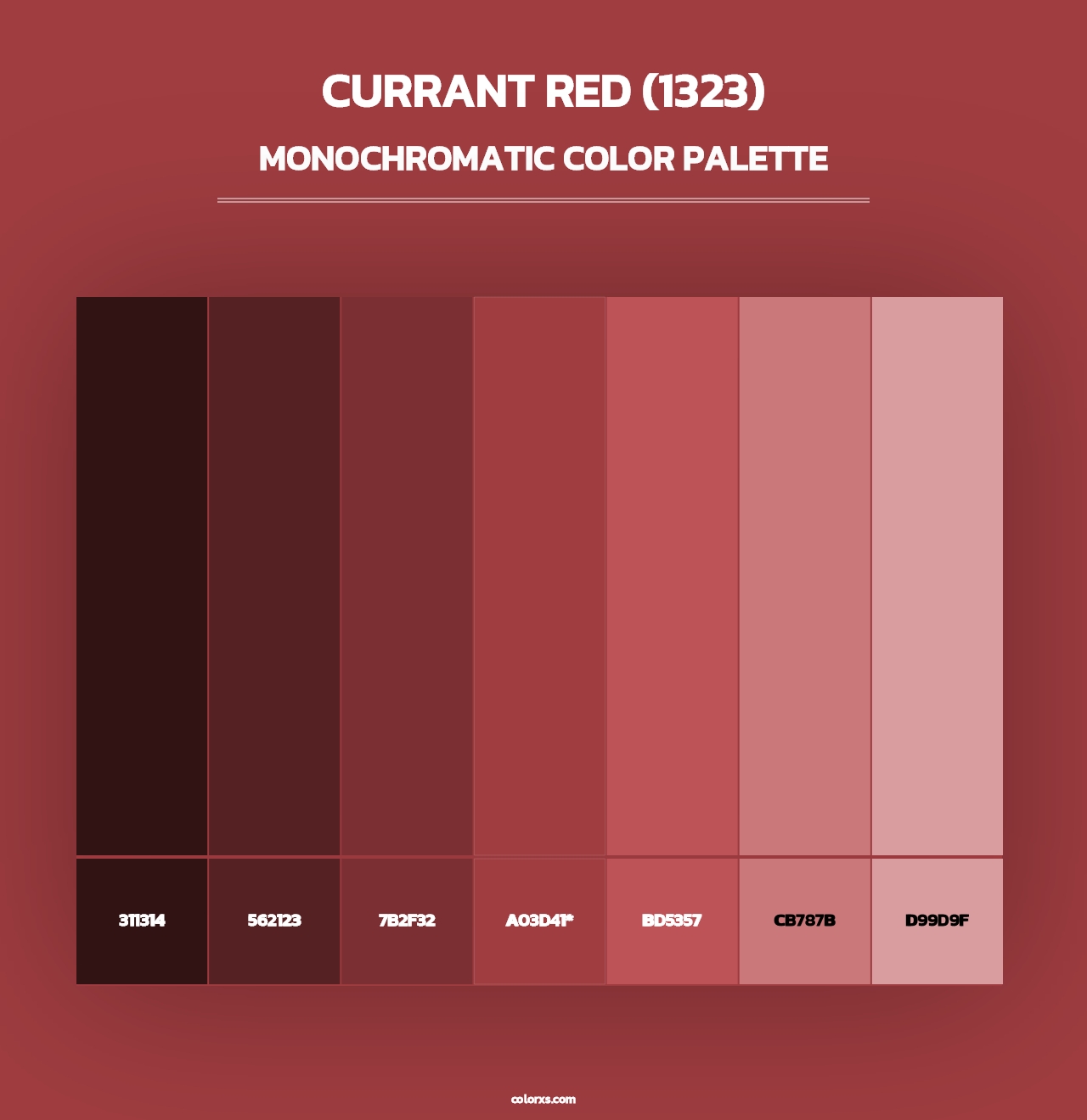 Currant Red (1323) - Monochromatic Color Palette
