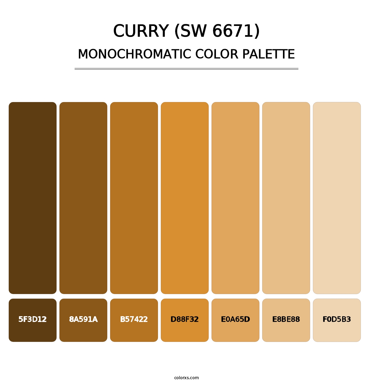 Curry (SW 6671) - Monochromatic Color Palette
