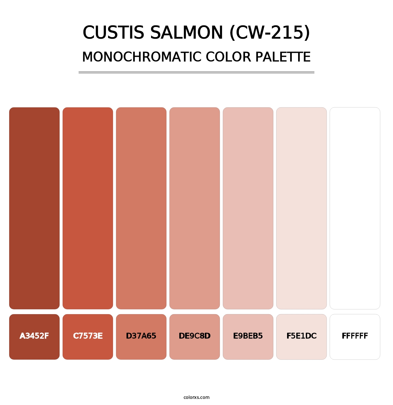Custis Salmon (CW-215) - Monochromatic Color Palette