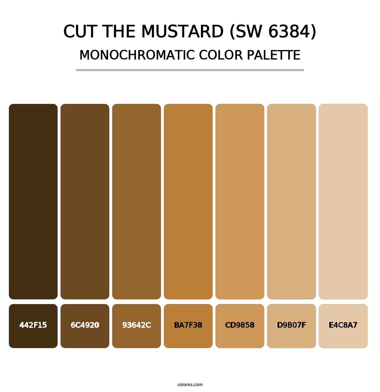 Cut the Mustard (SW 6384) - Monochromatic Color Palette