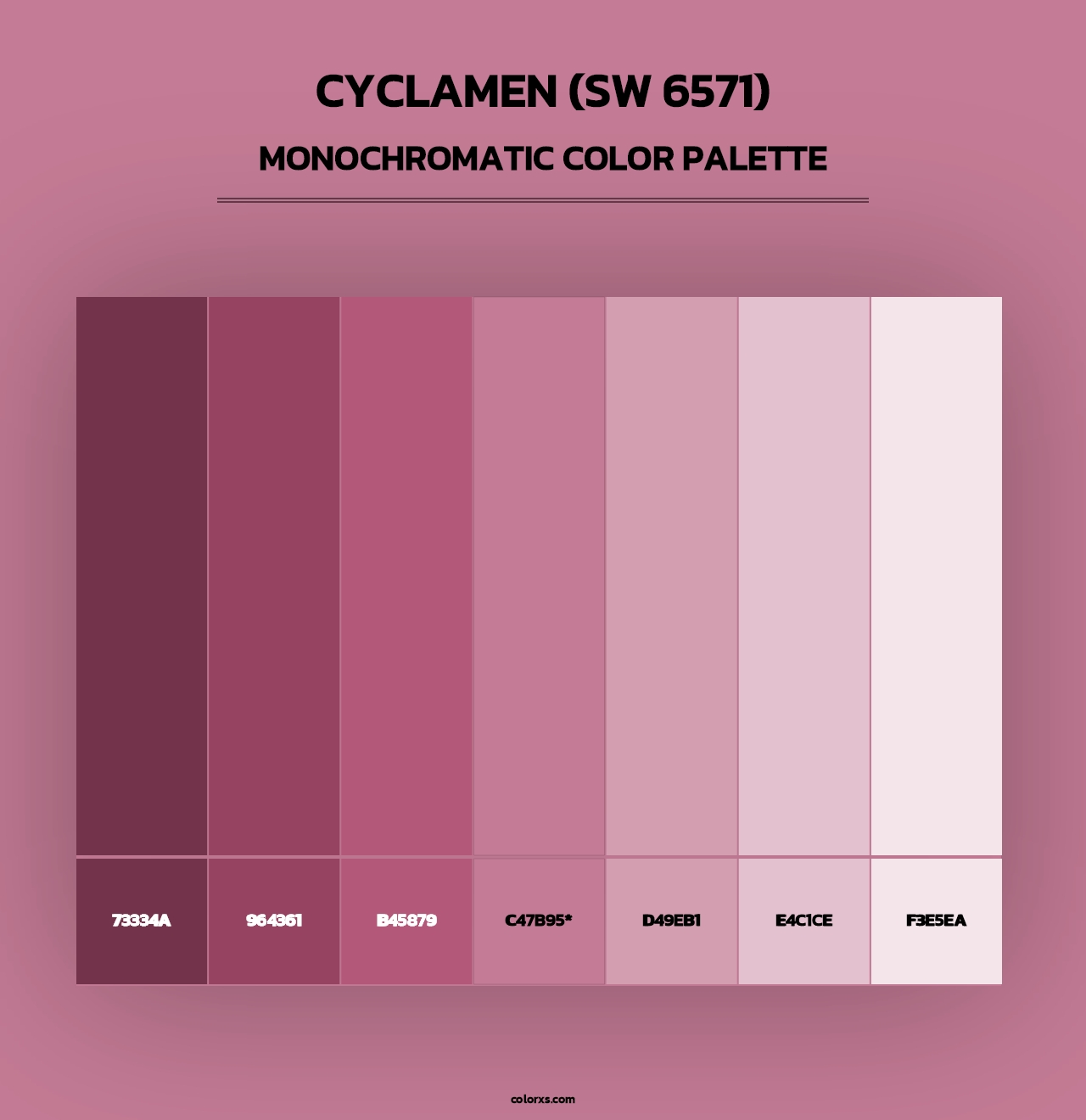 Cyclamen (SW 6571) - Monochromatic Color Palette