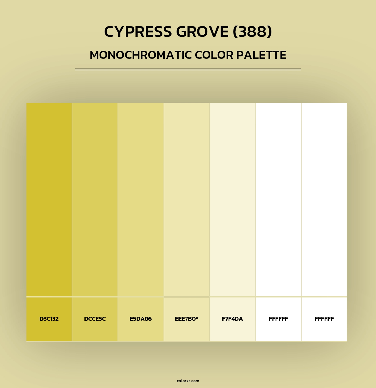 Cypress Grove (388) - Monochromatic Color Palette