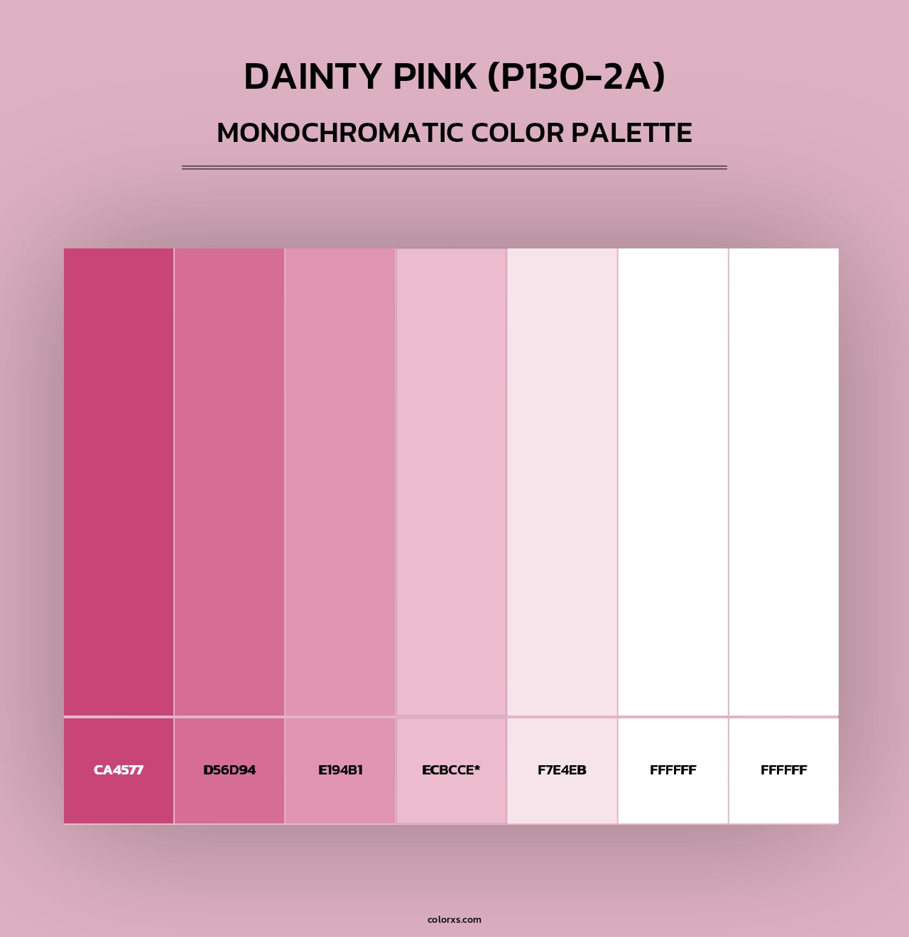 Dainty Pink (P130-2A) - Monochromatic Color Palette