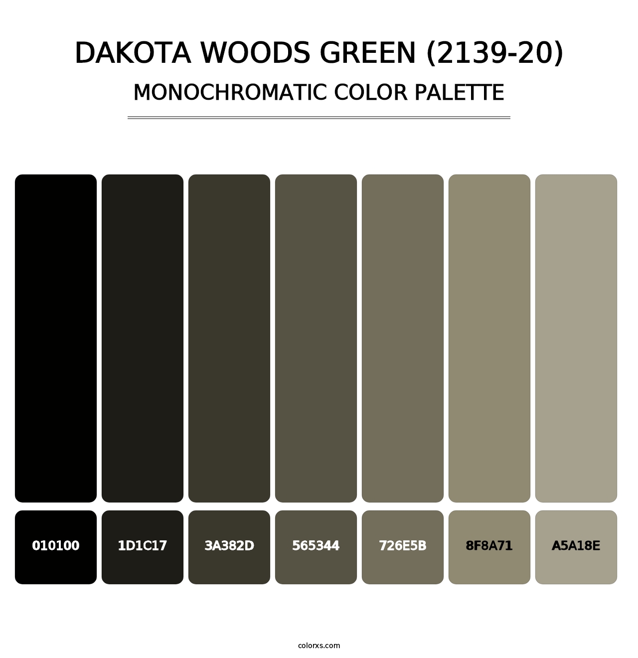 Dakota Woods Green (2139-20) - Monochromatic Color Palette