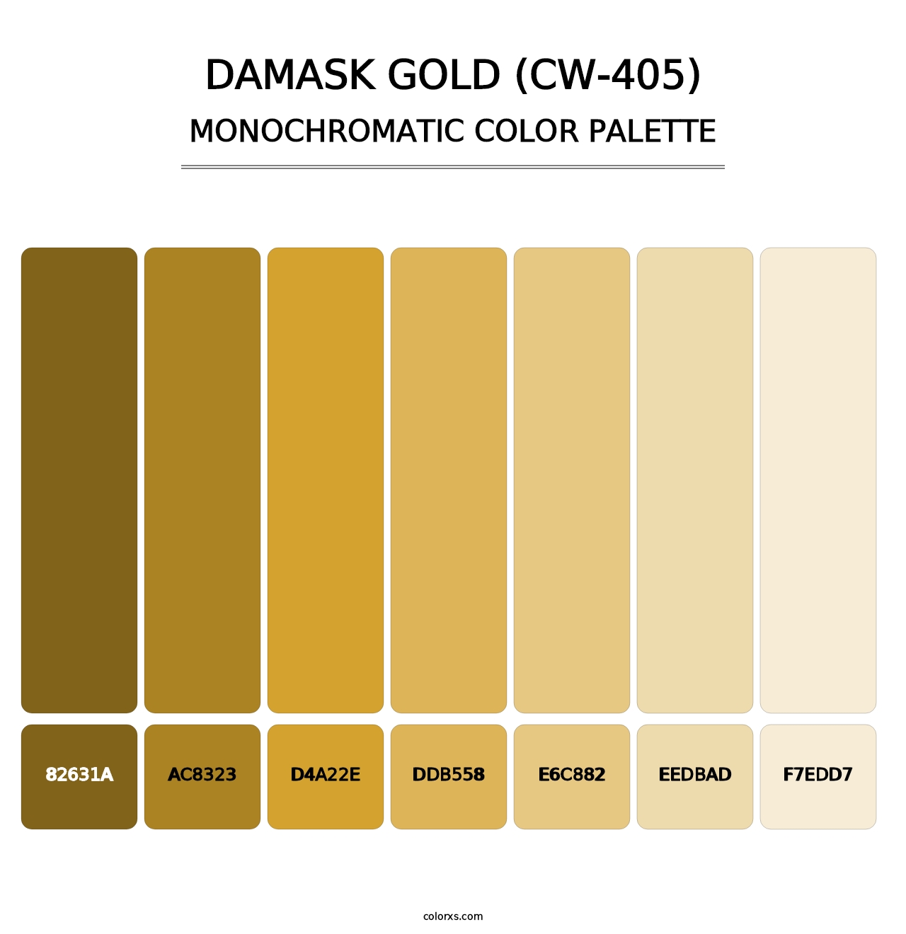 Damask Gold (CW-405) - Monochromatic Color Palette