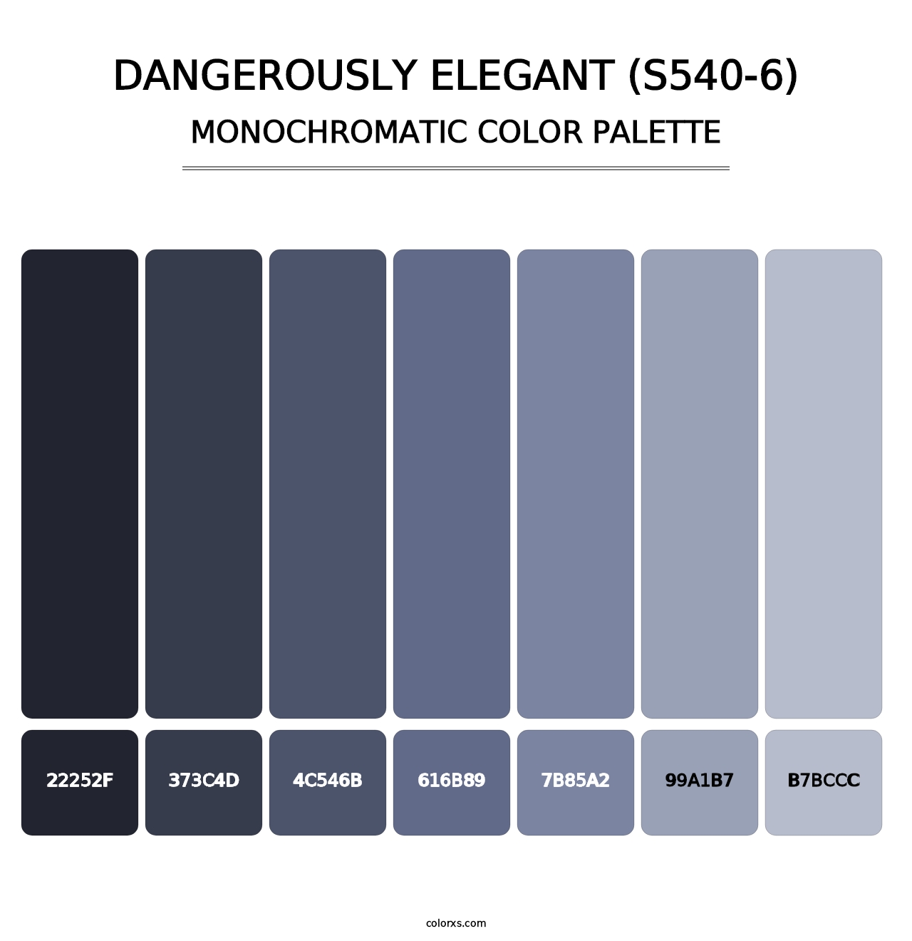 Dangerously Elegant (S540-6) - Monochromatic Color Palette