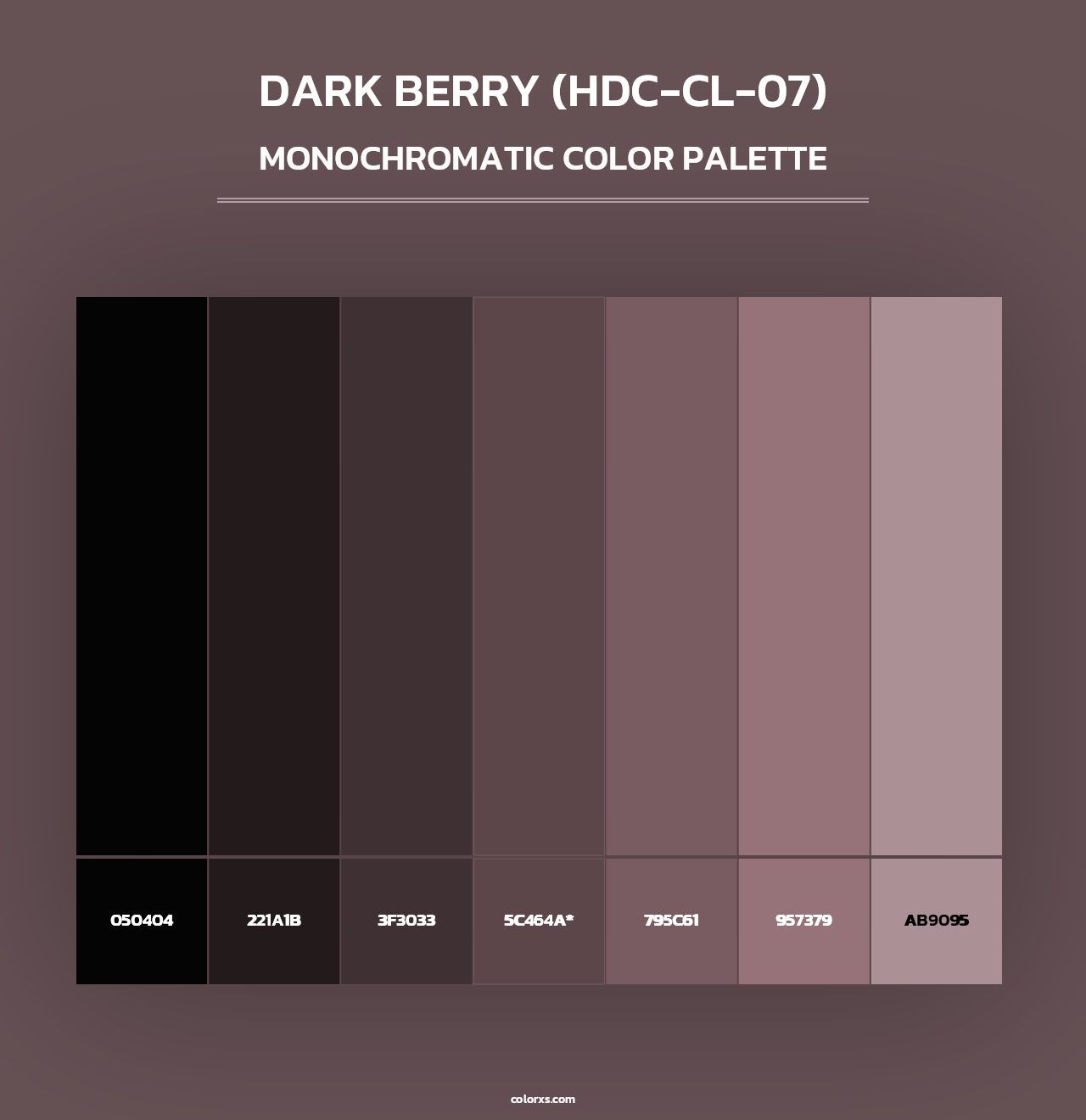 Dark Berry (HDC-CL-07) - Monochromatic Color Palette