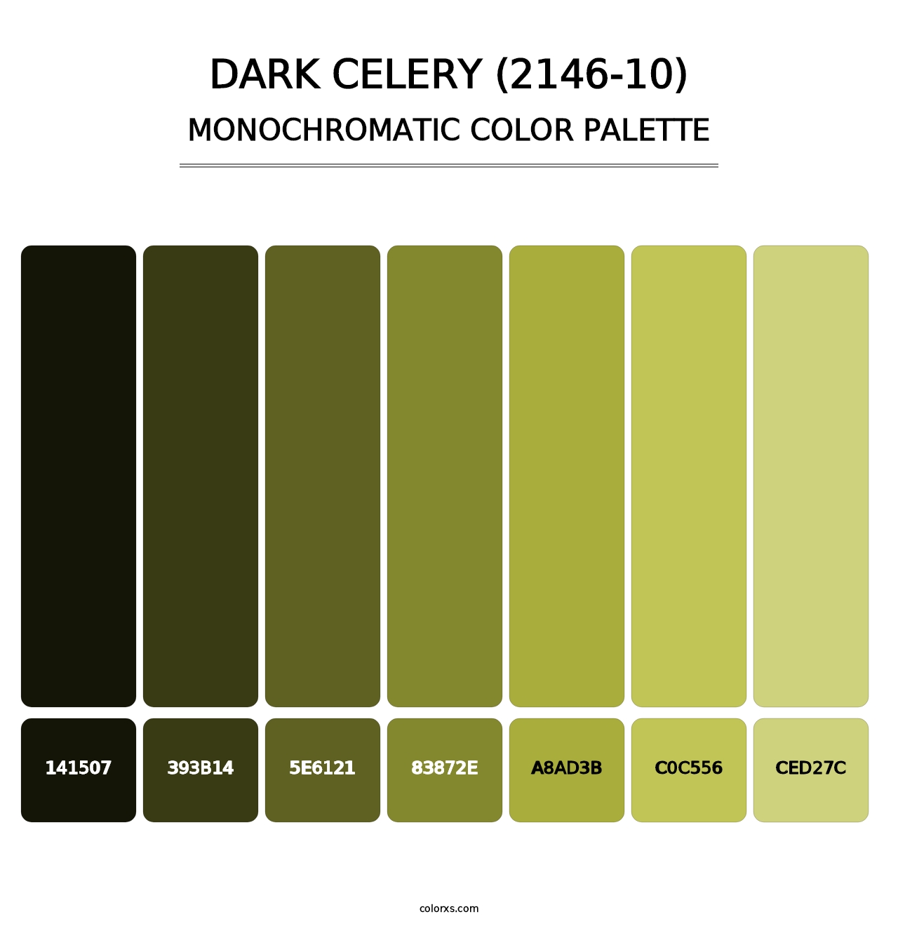 Dark Celery (2146-10) - Monochromatic Color Palette