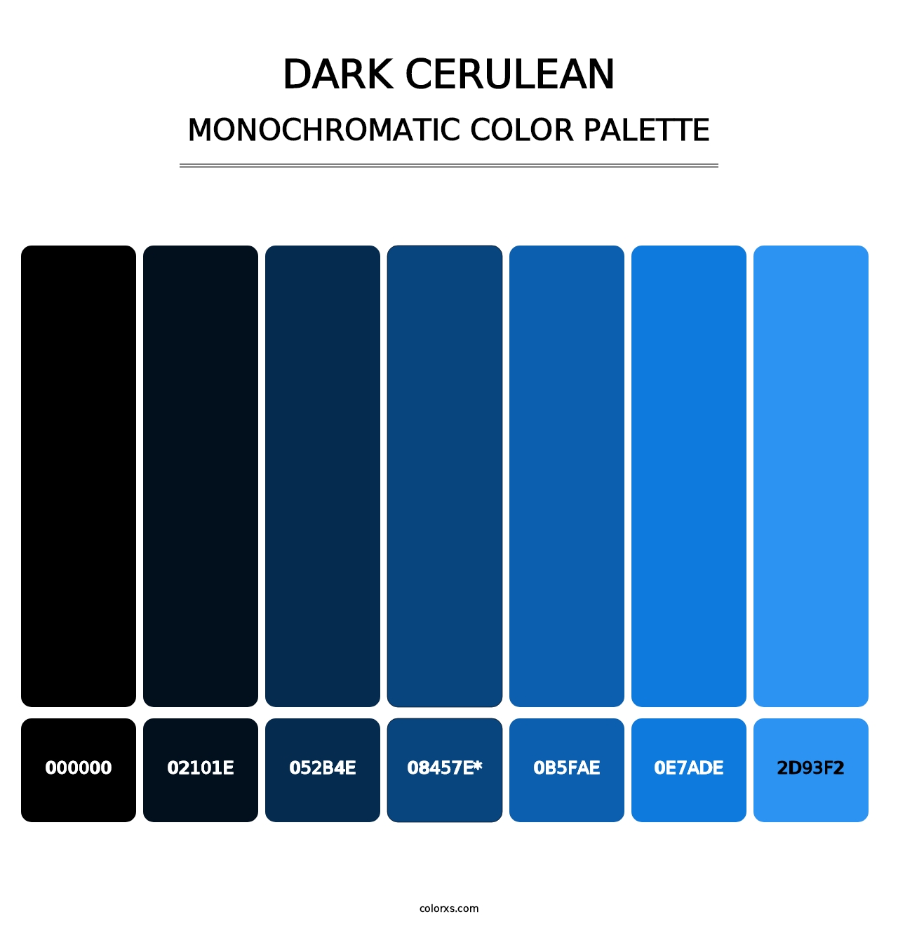 Dark Cerulean - Monochromatic Color Palette